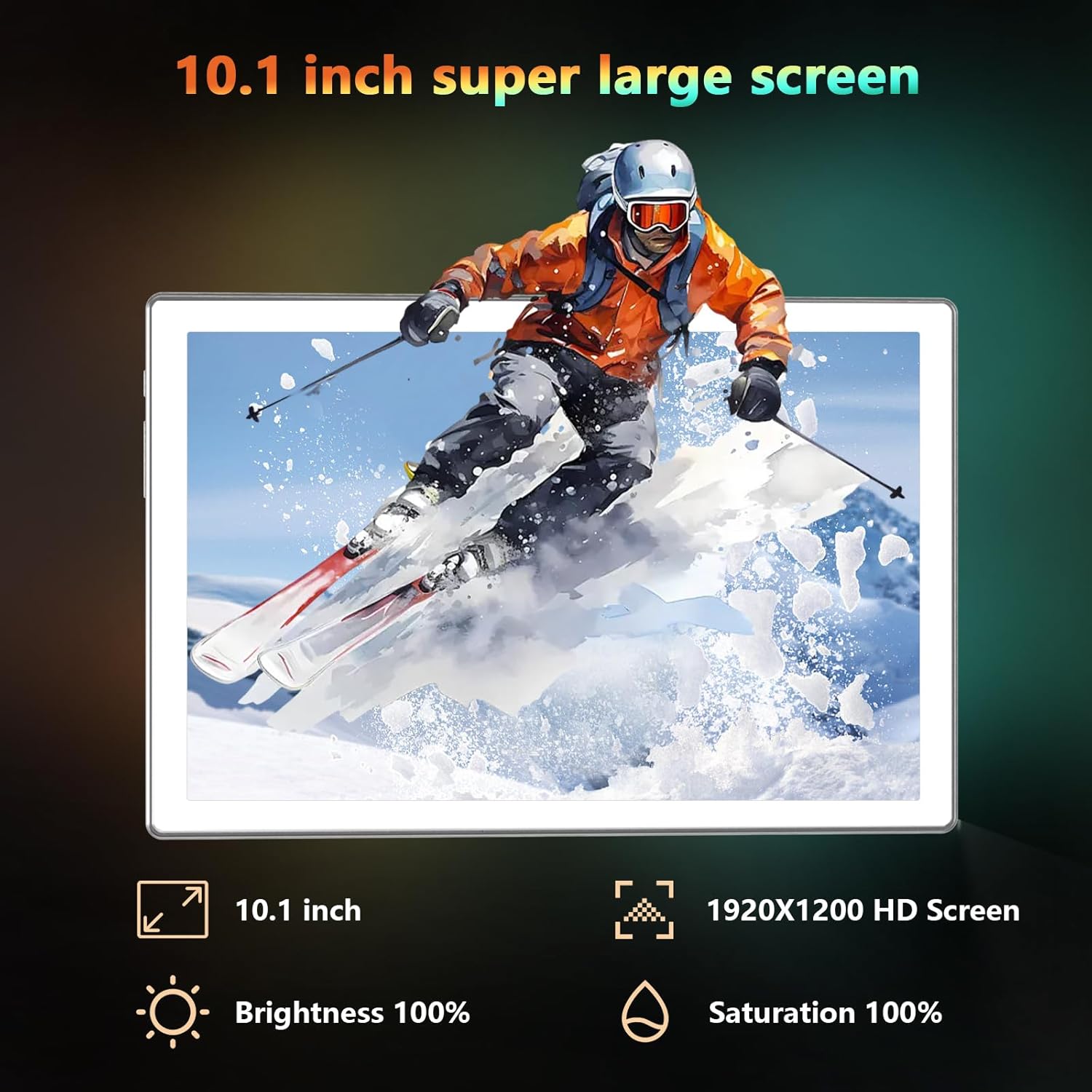 Tablet Latest 2026 Android Tablet, 128GB ROM+16(8+8)GB RAM+ 512GB Expandable, Octa-Core Tablets 5G WiFi, 10.1 inch Tableta with 13MP + 8MP Dual HD Cameras, 8000mAh Battery, With Case, Bluetooth, GPS