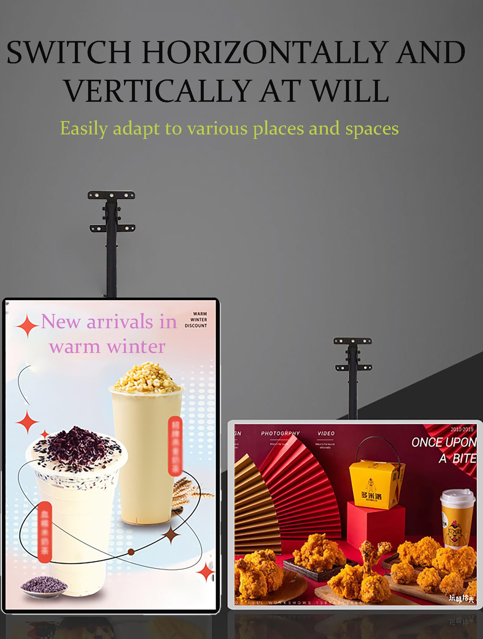 Cartel retroiluminado LED para menú, marco ultrafino, caja de luz para restaurantes y tiendas de té con leche, ideal para menús y promociones