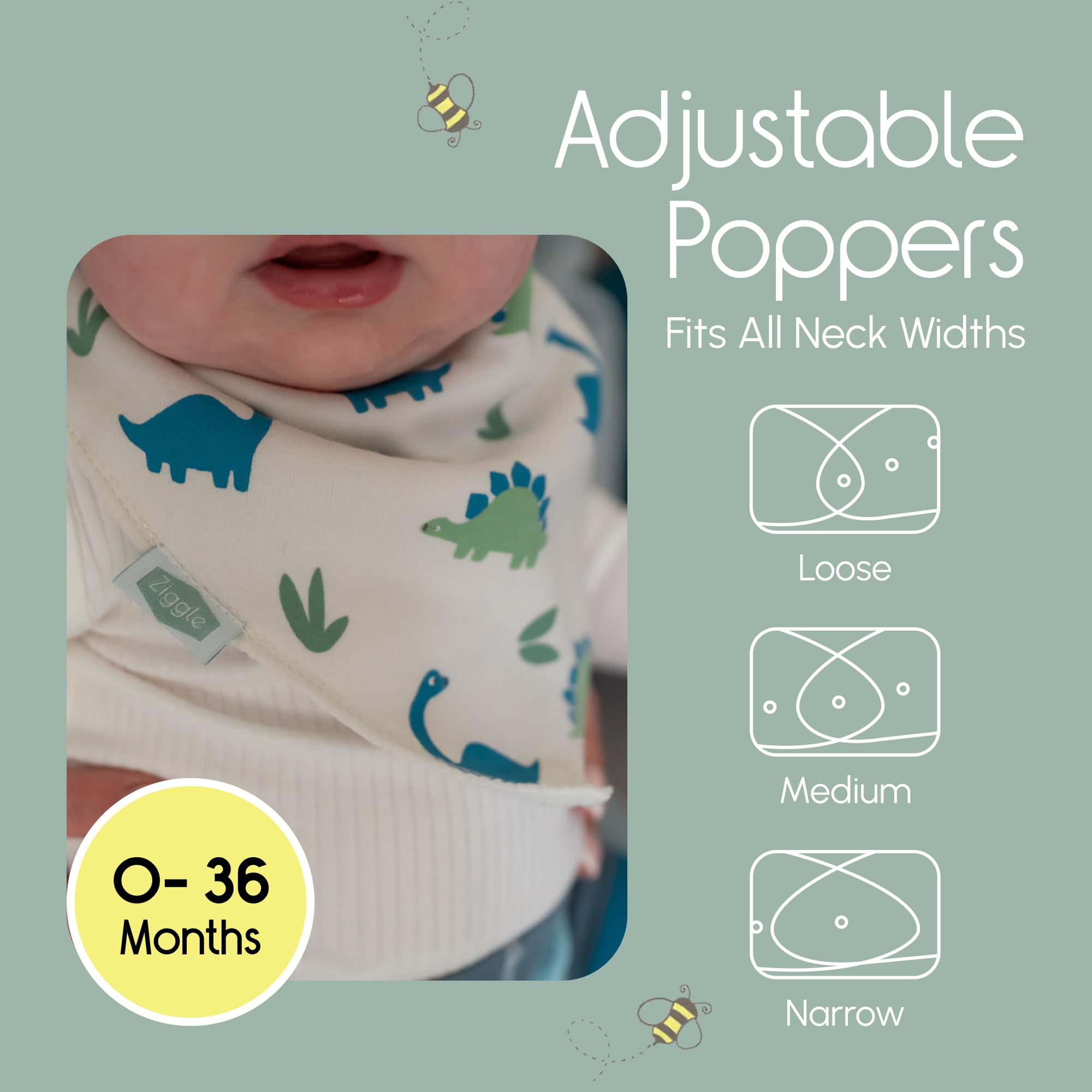 Bandana Dribble Bibs - Cotton Front Baby Bibs Newborn to 24 Months - Newborn Baby Gifts - Bibs For Comfortable Kids — view 5