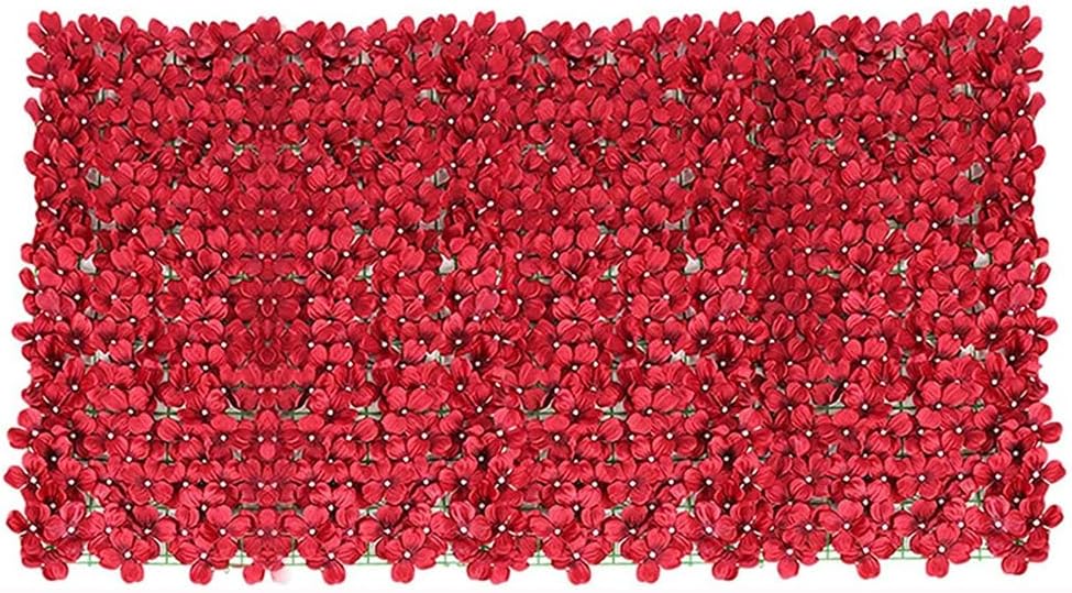 Artificial Flower Privacy Fence Roll Wall Landscaping Fence Privacy Fence Screen Outdoor Garden Backyard Balcony Fence (Color : Red Size : 0.5x3m) (Red 0.5x1m)