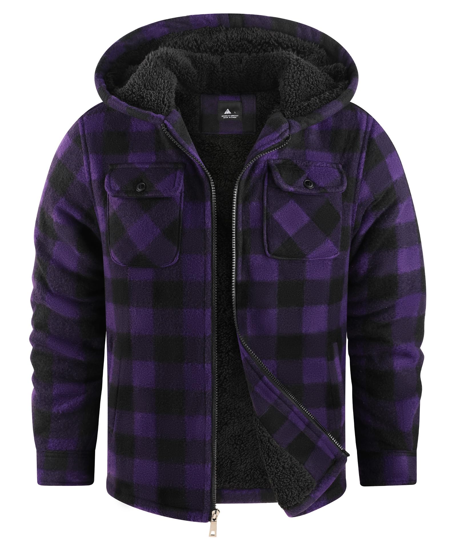 GEEK LIGHTING Boys Girls Flannel Fleece Jackets Sherpa Lined Hoodies