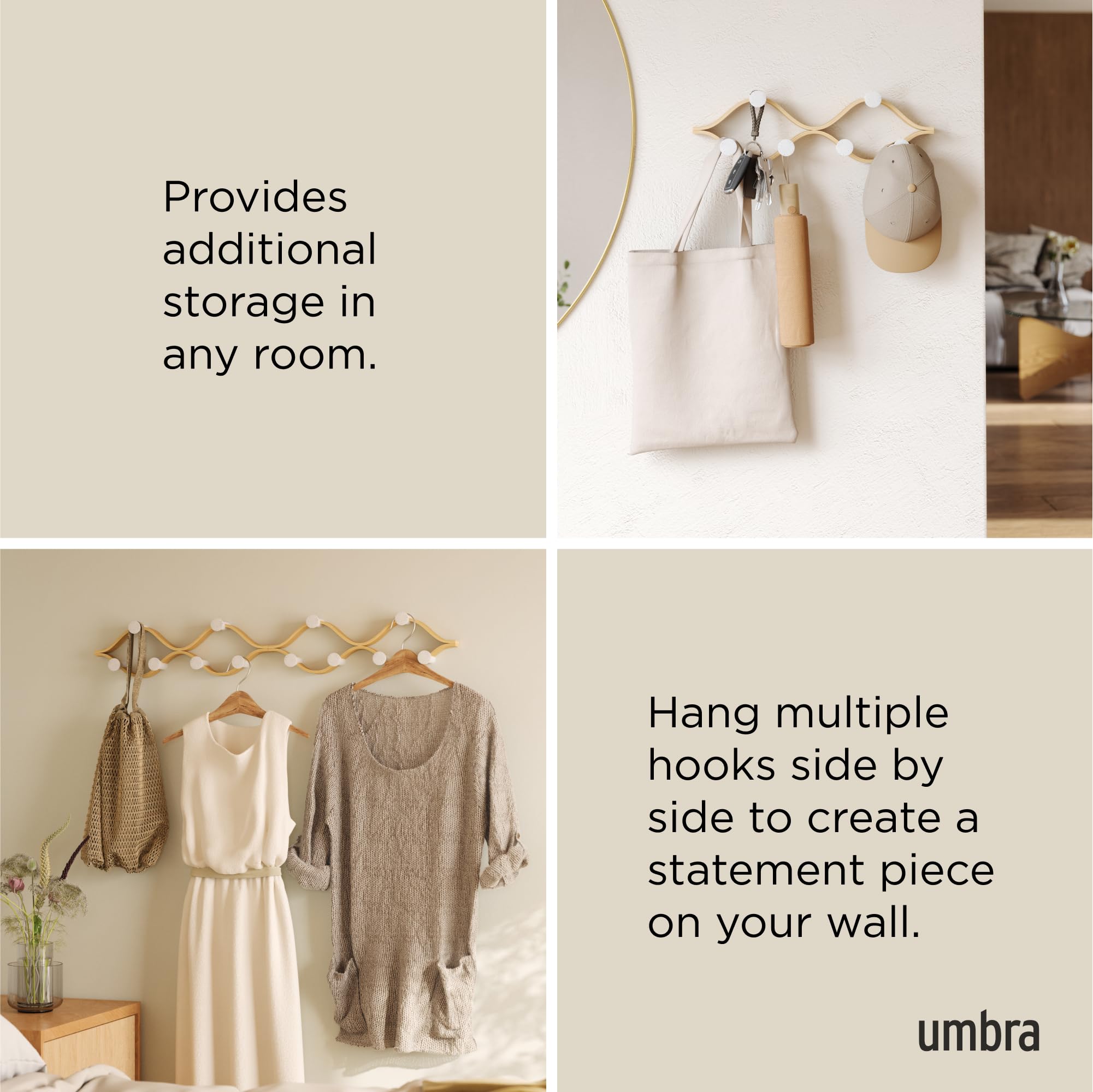 Amazon.com: Umbra Montage Wall-Mounted Coat Rack with 6 Hooks
