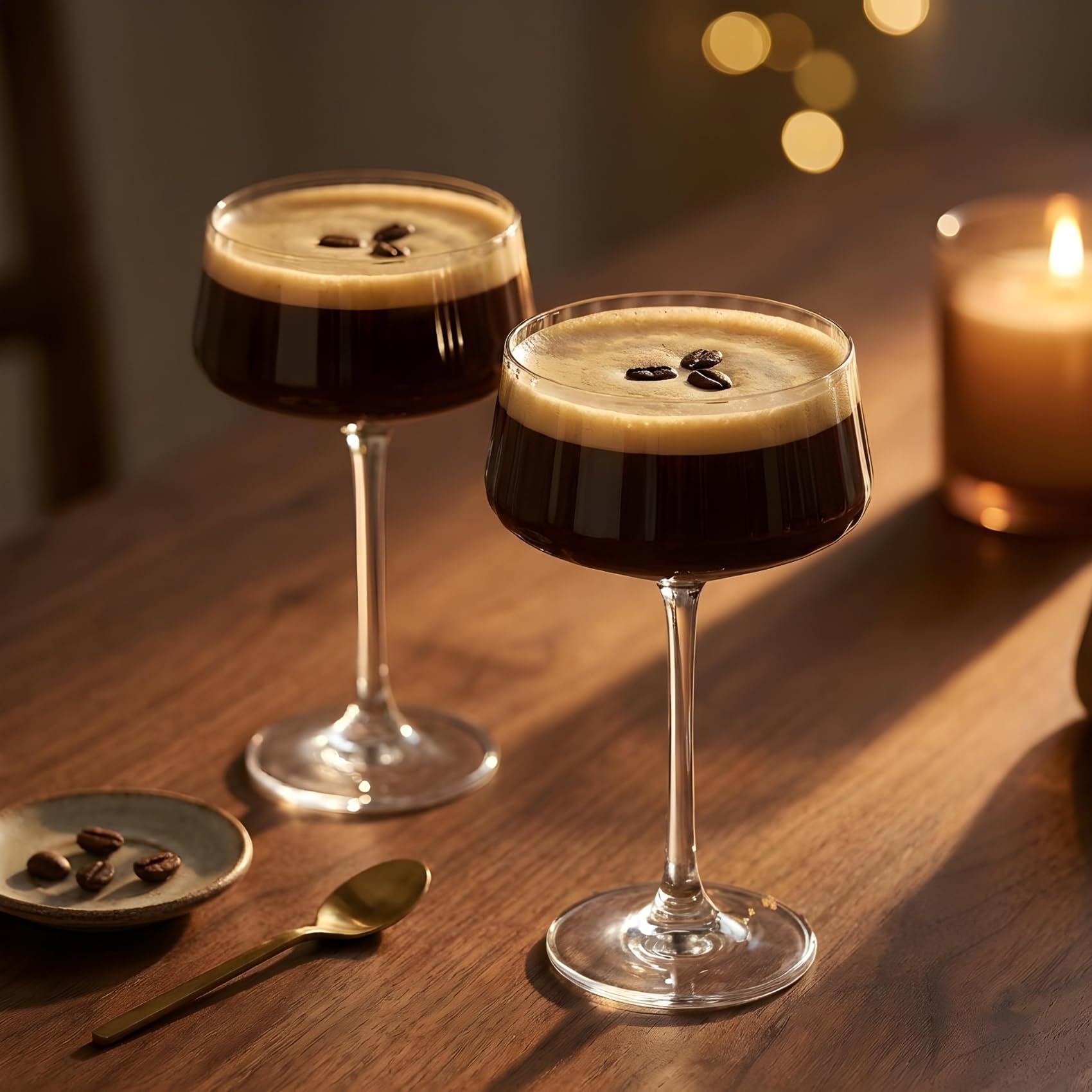 Verres Martini, 4 pièces, 22cl, verre, cristallin, résistant, Espresso, Cocktail