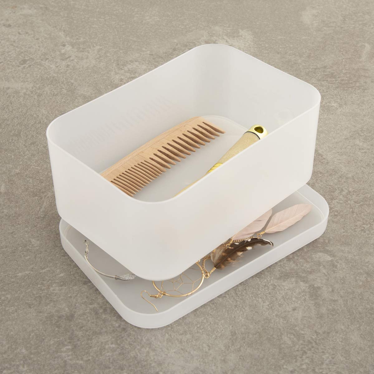 Home Centre Regan Stackable Storage Box with Lid (10 x 10 x 15)
