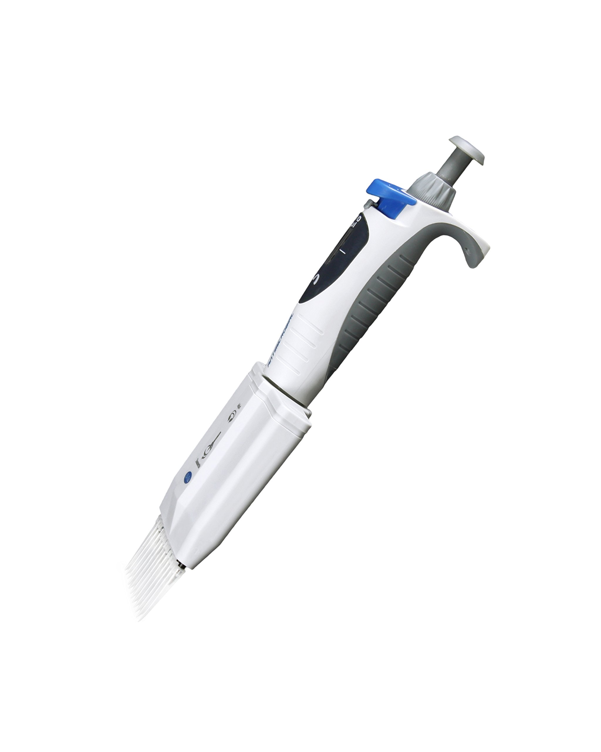 Jackson Global JS-TP12D10H 0.5-10uL Adjustable Volume Multi-Channel Micropipette Pipettors with 12 Channels | 4-Position Volume Settings | High Chemical and UV Resistance