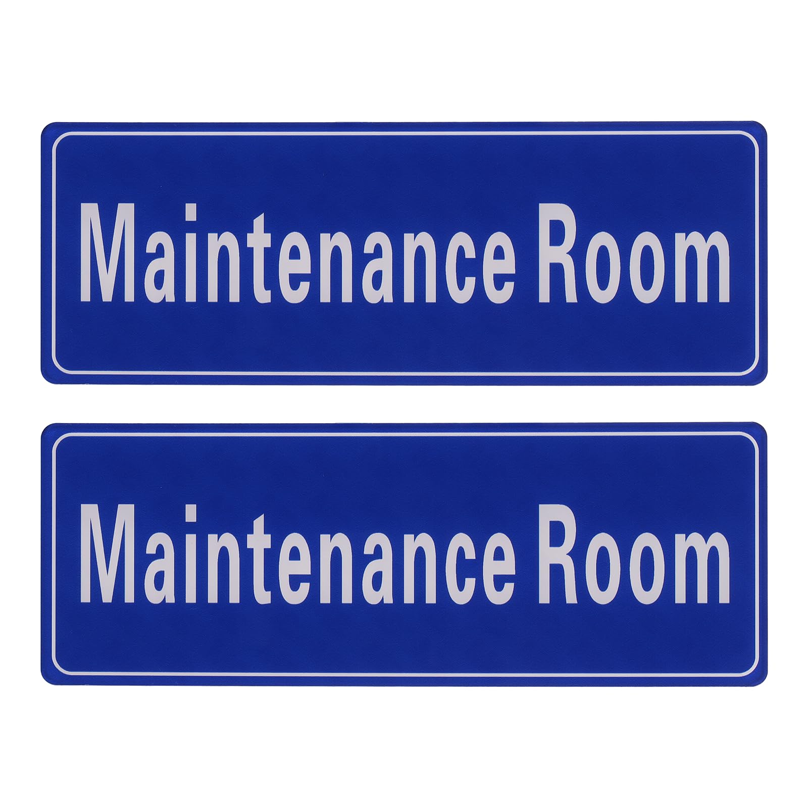 PATIKIL 9"x3" Maintenance Room Sign, 2Pcs Room Door Sign Self-Adhesive Door Sticker Acrylic Wall Signage Easy Installation for Indoor Outdoor Home Business, Navy Blue with White Text
