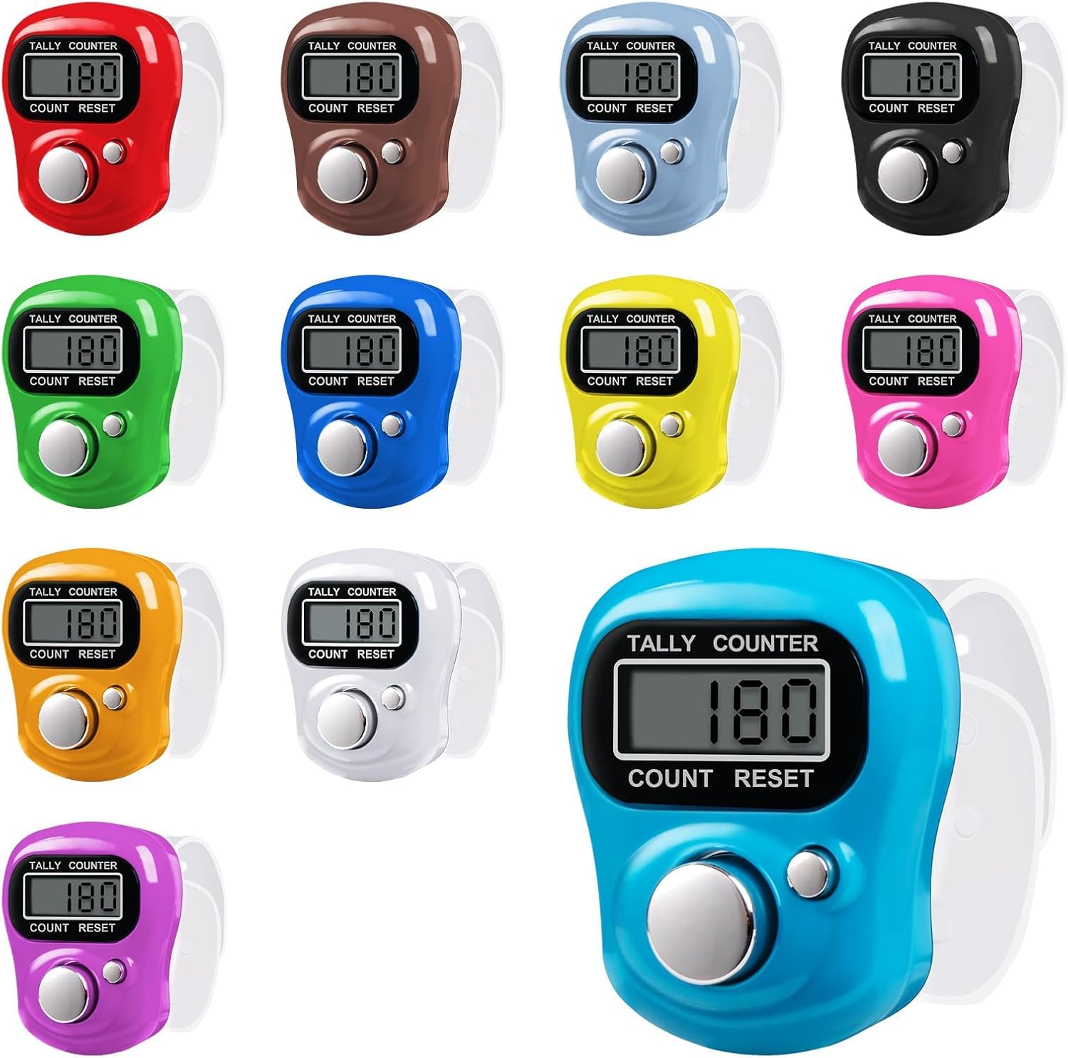 Electronic Finger Counter, 5 Digit LCD Electronic Digital Display, Hand Tally Clicker Counter, Digital Handheld Tally Counter, Counting for Golf, Goods Counting, Lap, Knitting-image-16