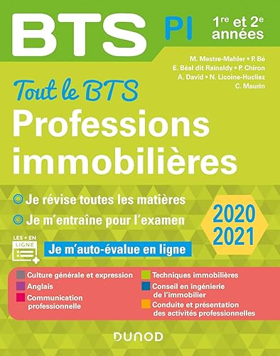 Tout le BTS Professions immobilières - 2020-2021 - 1re et 2e années: 1re et 2e années (2020-2021)