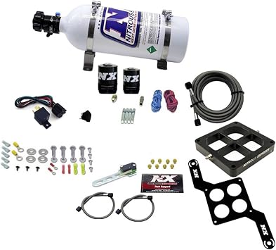 Nitrous Express - Dominator Single Entry Billet Crossbar RNC Nitrous Kit 250-750HP w/5lb Bottle 63870-05