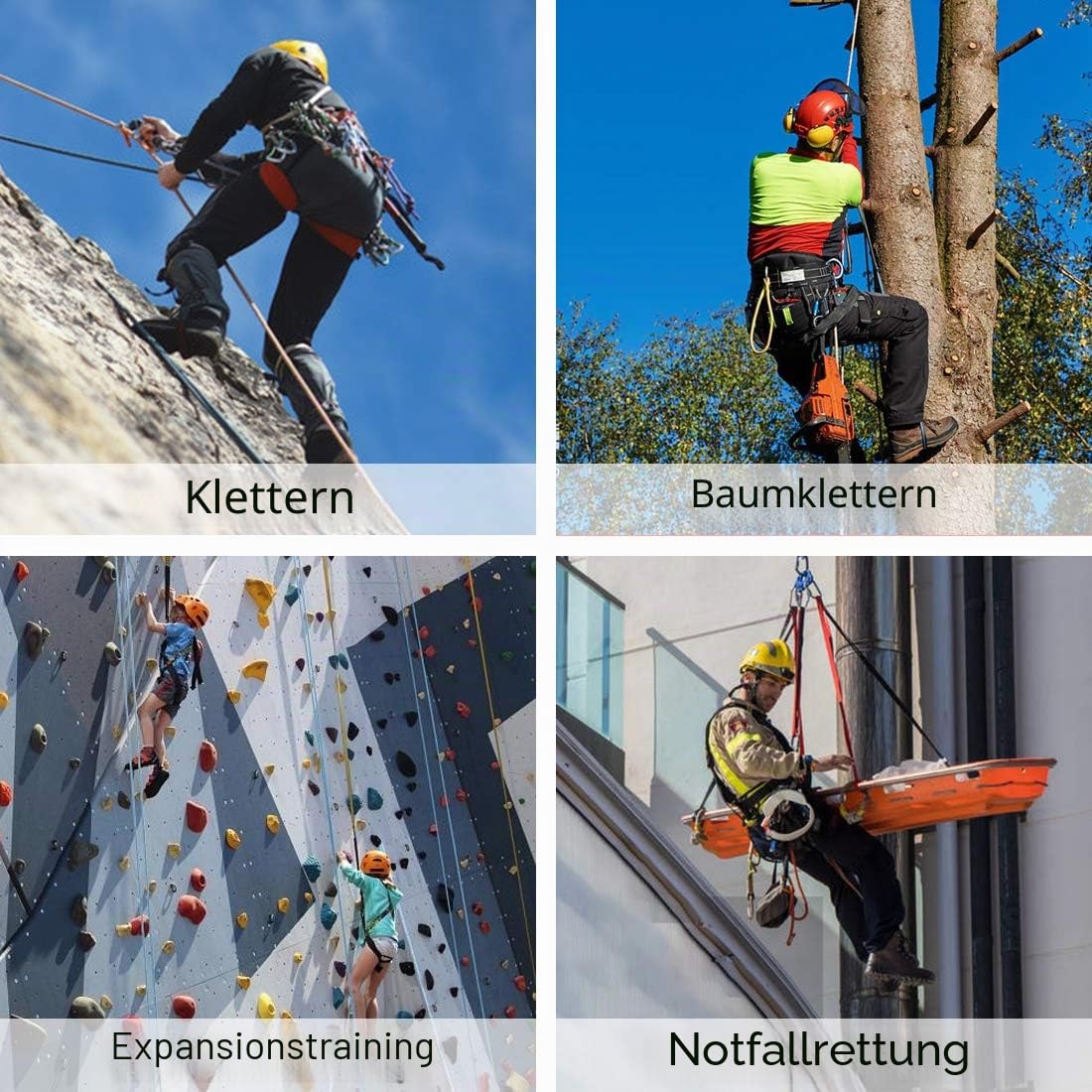 NewDoar Kletterfuß Steigklemme Einstellbare Klettern Steigklemme Fußschlaufe Steigklemme zum Klettern, Abseilen, Rettungsbaum, Baumpfleger Schutzgerät