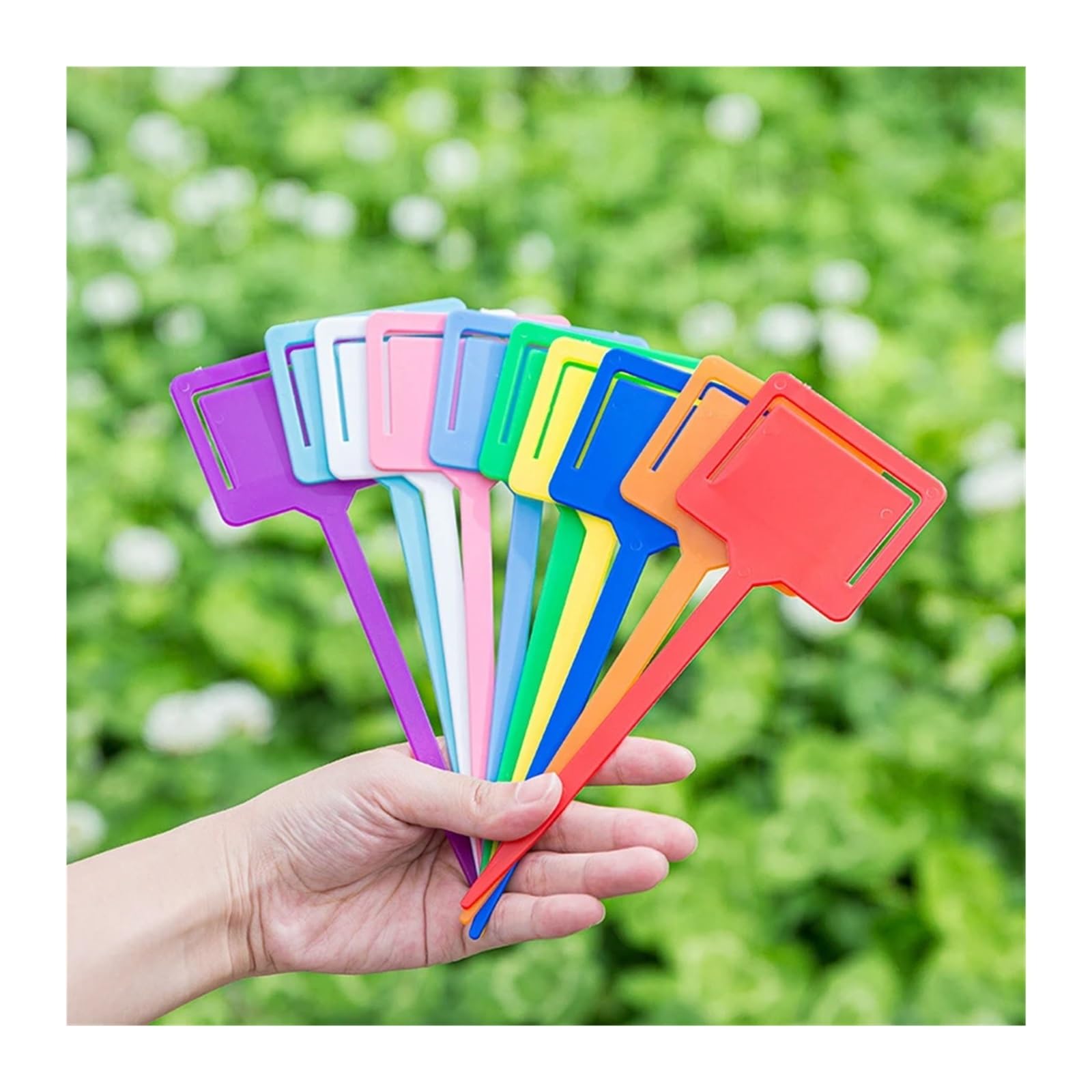 Plastikowe etykiety do roślin Zawieszki do roślin ABS wielokolorowe 17,5x6,5cm 20/50/100 szt(Blue,100pcs)