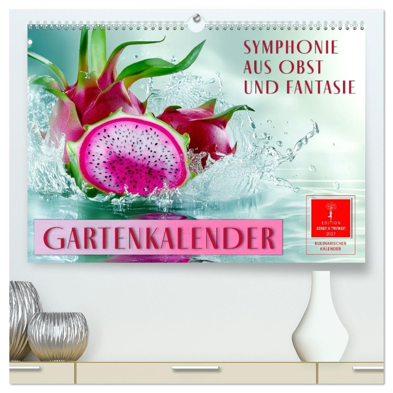 CALVENDO - Gartenkalender - Symphonie aus Obst und Fantasie (hochwertiger Premium Wandkalender 2027 DIN A2 quer), Kunstdruck in Hochglanz: Obst und Kunst - ein Spiel aus Farben, Licht und Formen.