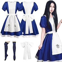 Alice Madness Returns Cosplay Dress Maid Dress, Blue and White Girl Outfit, Classic Cosplay Costume, Alice Cosplay Costume, Carnival Costume for Women, Costume