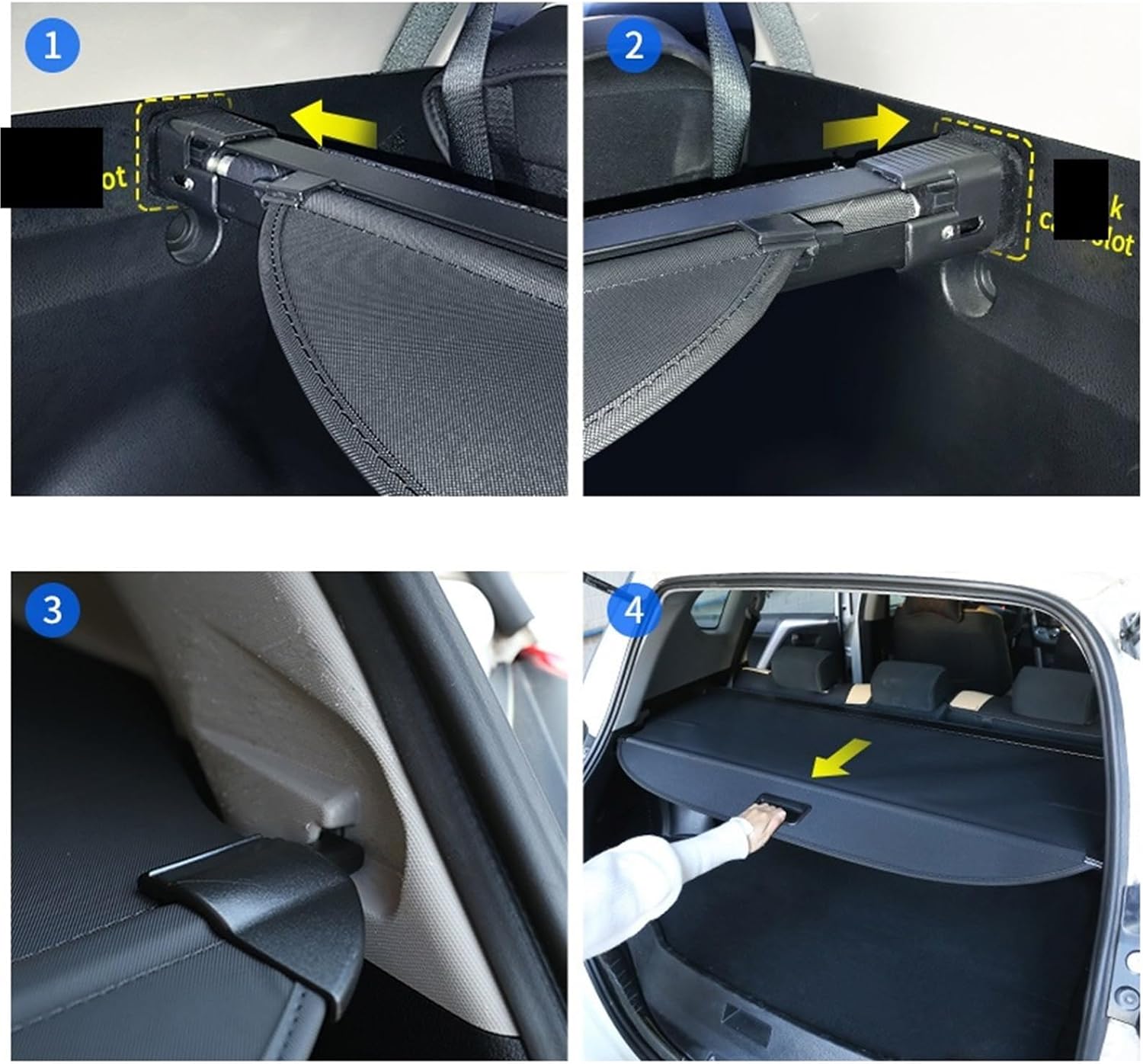 Compatible with Kia Sportage 2017-2021 Black Privacy Screen Retractable Trunk Security Tonneau Cover(Carbon Fiber)