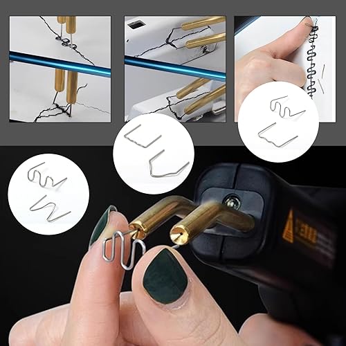 Miniatura 2 de Juego de 1200 clavos de soldadura de plástico, 6 estilos, con caja de almacenamiento, varias formas de 0.6 a 0.031 in juego de uñas de soldadura de