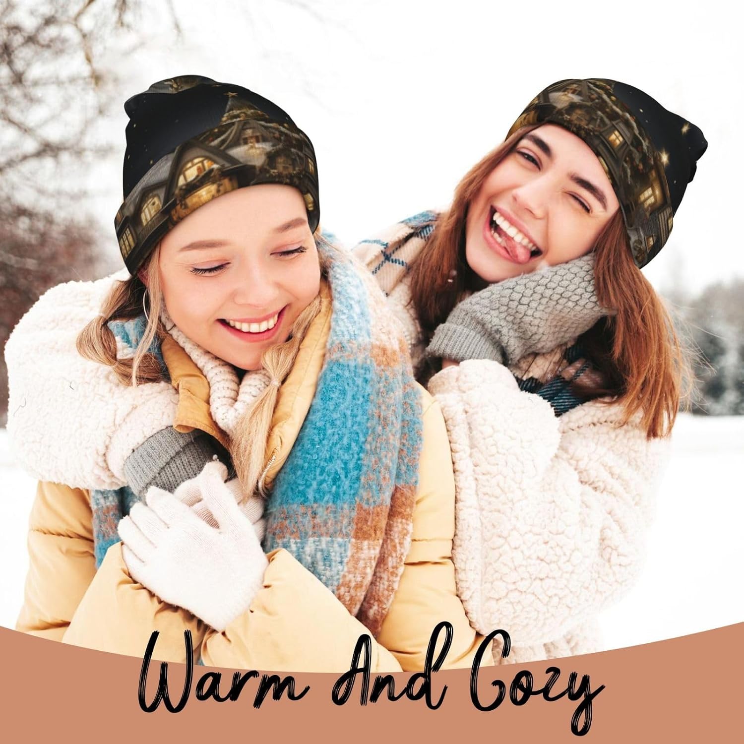 Light red Knitted Hat - Unisex Beanie - Winter Knitted Hat - Suitable for Home Or Outdoor Activities