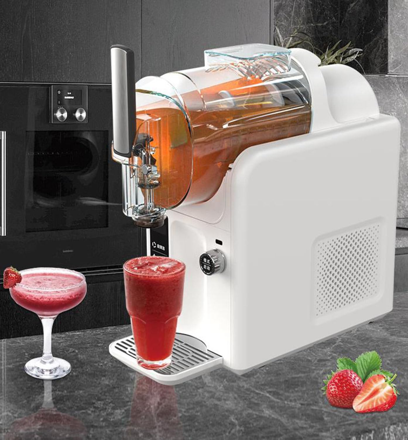 ToayNia Soft Serve Ice Cream Maker Machine,No Ice Needed Slushy Maker,Adjustable Speed/Concentration,Ice Cream/Coffee Smoothie/Juice Smoothie/Milkshake Smoothie White