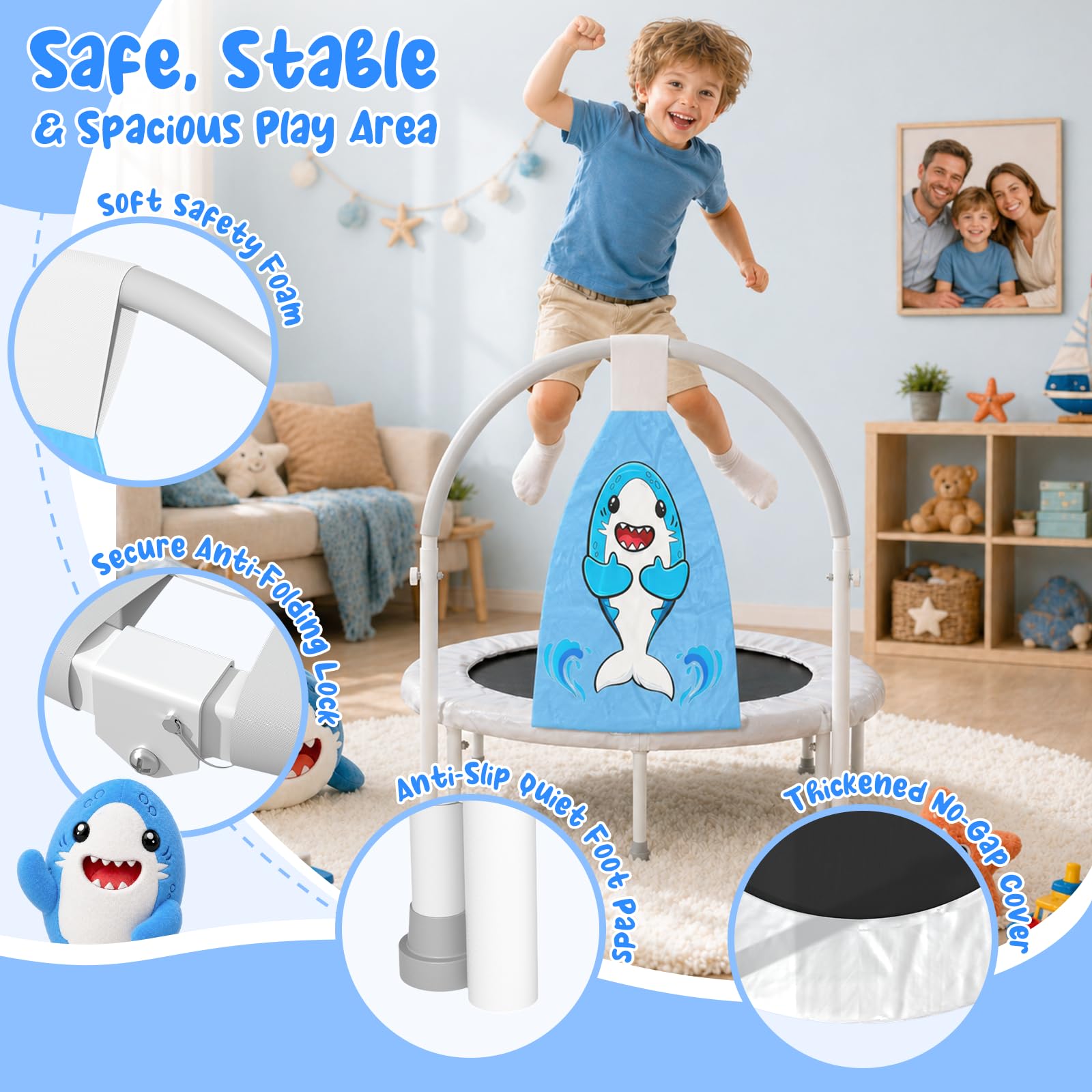 ZCMHAXJ Mini cama elástica plegable para niños pequeños