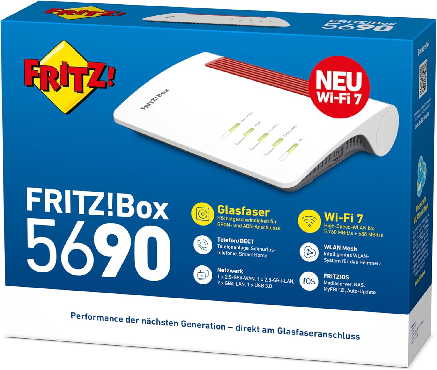 FRITZ! Box 5690 Fibre High Speed with Wi-Fi 7