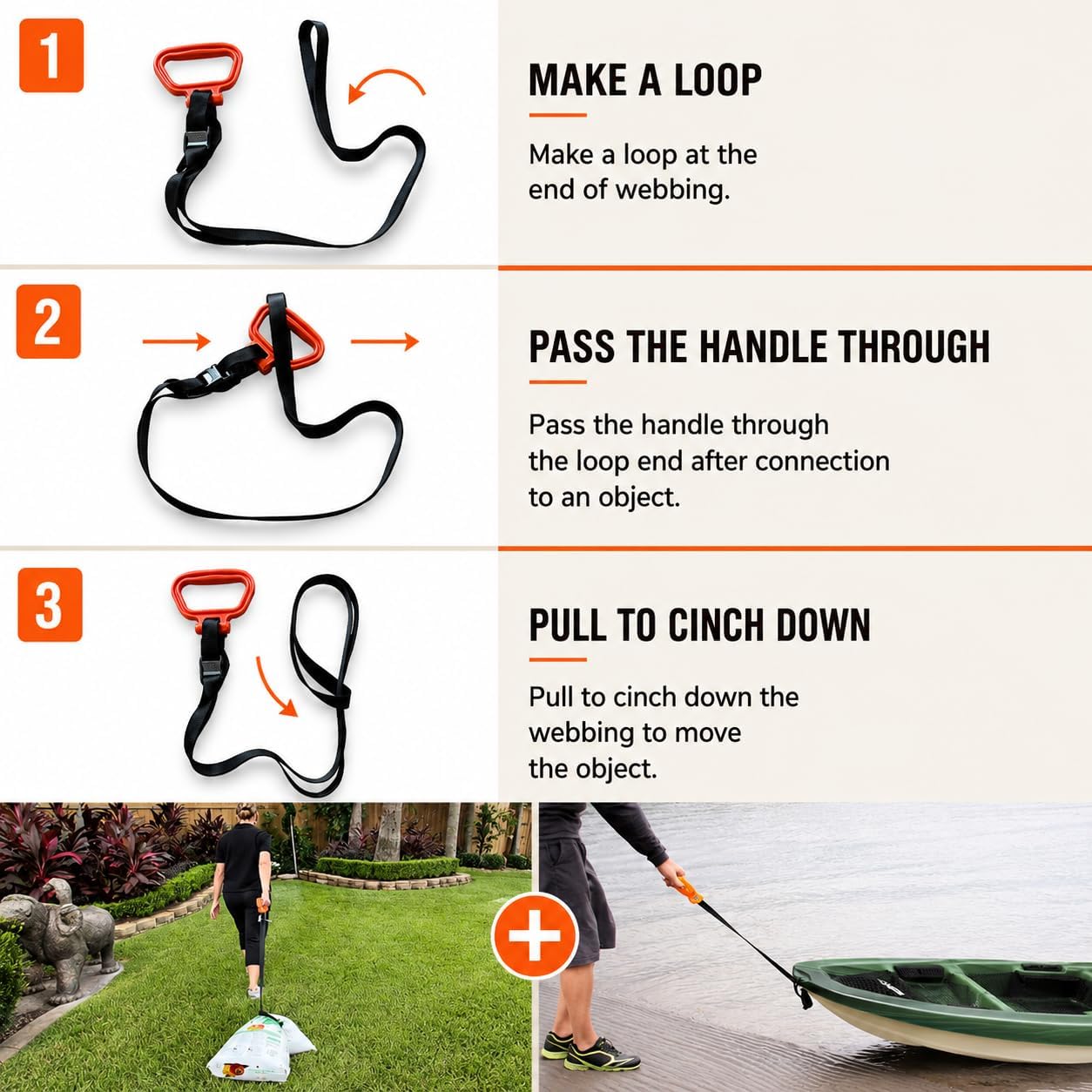MULTUS Handle and Haul Moving Strap, 1 Handle - 1-Person Lift image 5