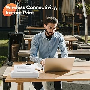 iDPRT MT890 Series Portable Thermal Printer, Suitable for Paper Rolls (White)