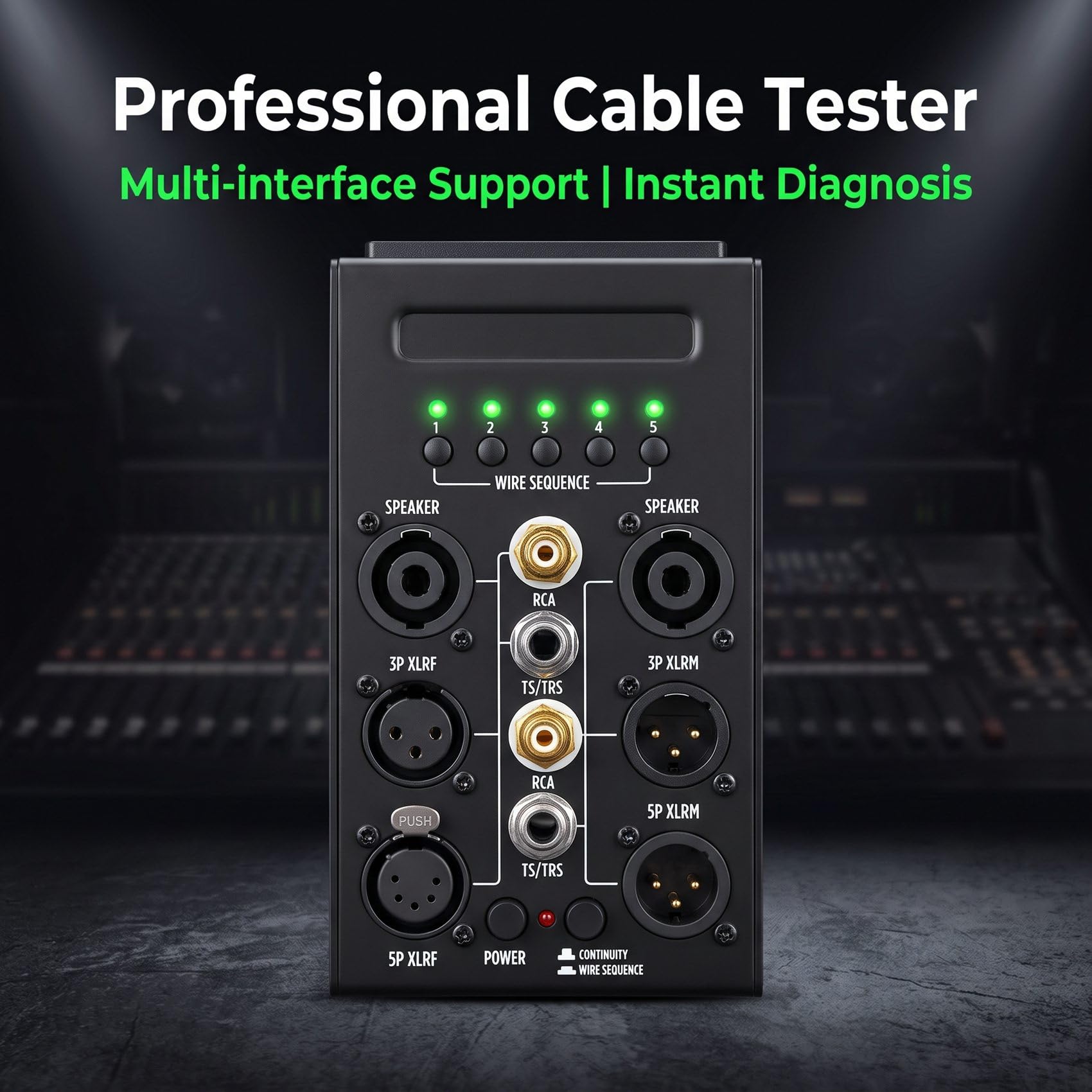 Audiokabeltester Kompaktes Prüfgerät für professionelle Kabeltests