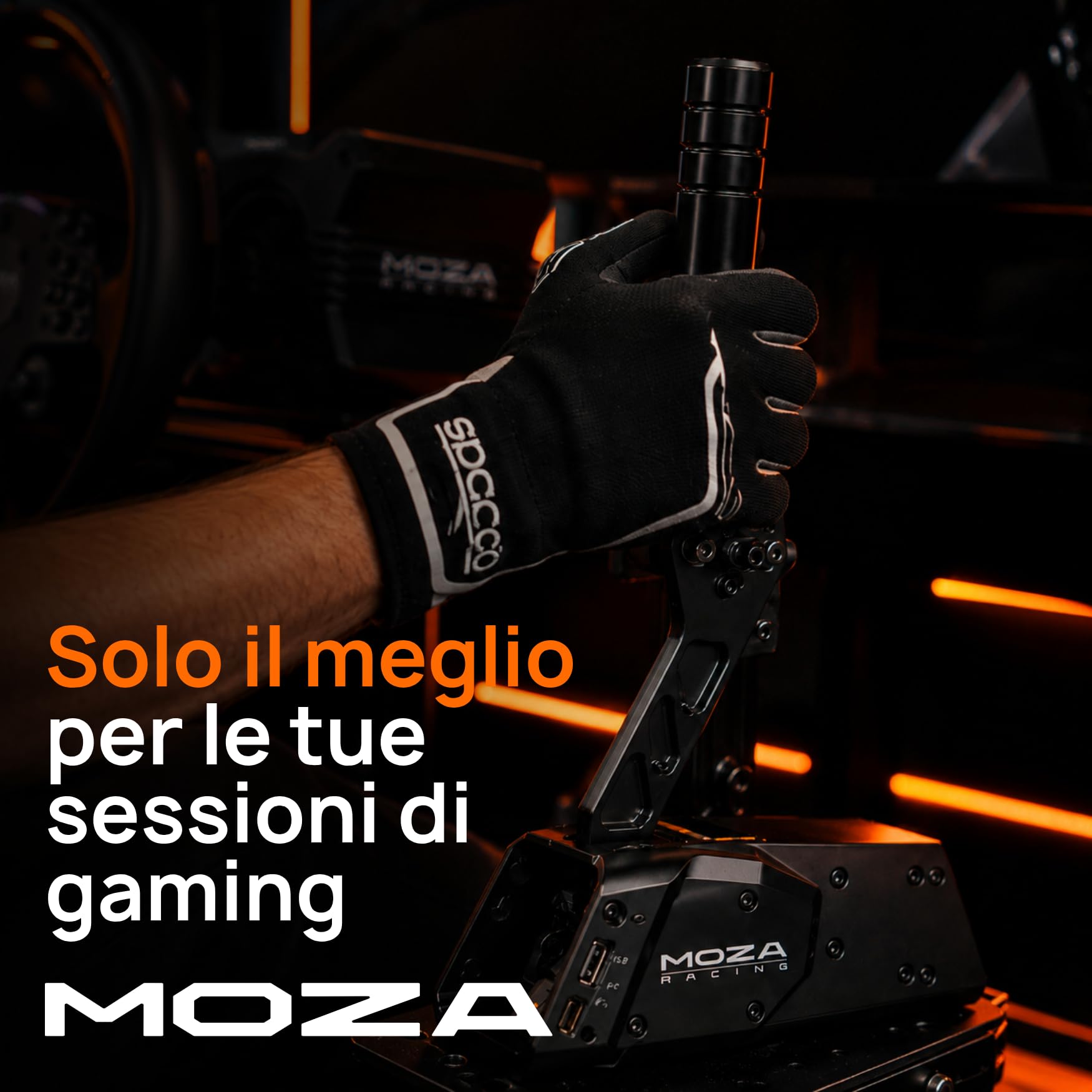 MOZA HBP Freno a Mano PC per Simulatore di Guida, Alluminio Aeronautico, Sensore di Posizione 16 bit, Pressione e Corsa Regolabili, Doppia Modalità, Altezza e Angolazione Regolabili