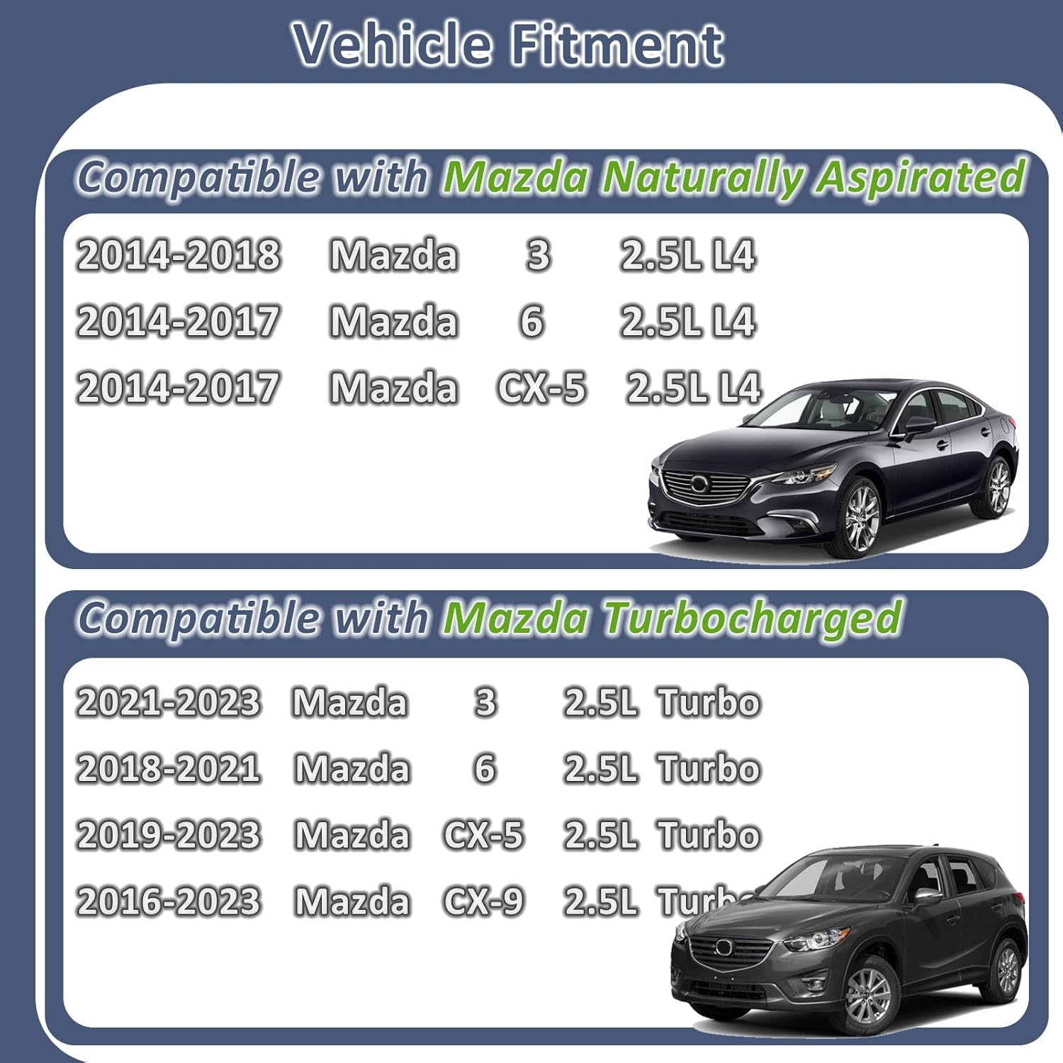 PY0113250 2014-2018 PYY1-Engine 2.5L Fuel Injectors,Compatible with/Mazda 3 & 6 & CX-5 & CX-9 |6 Holes| |Set of 4| |Engine-PYY1 2.5 |