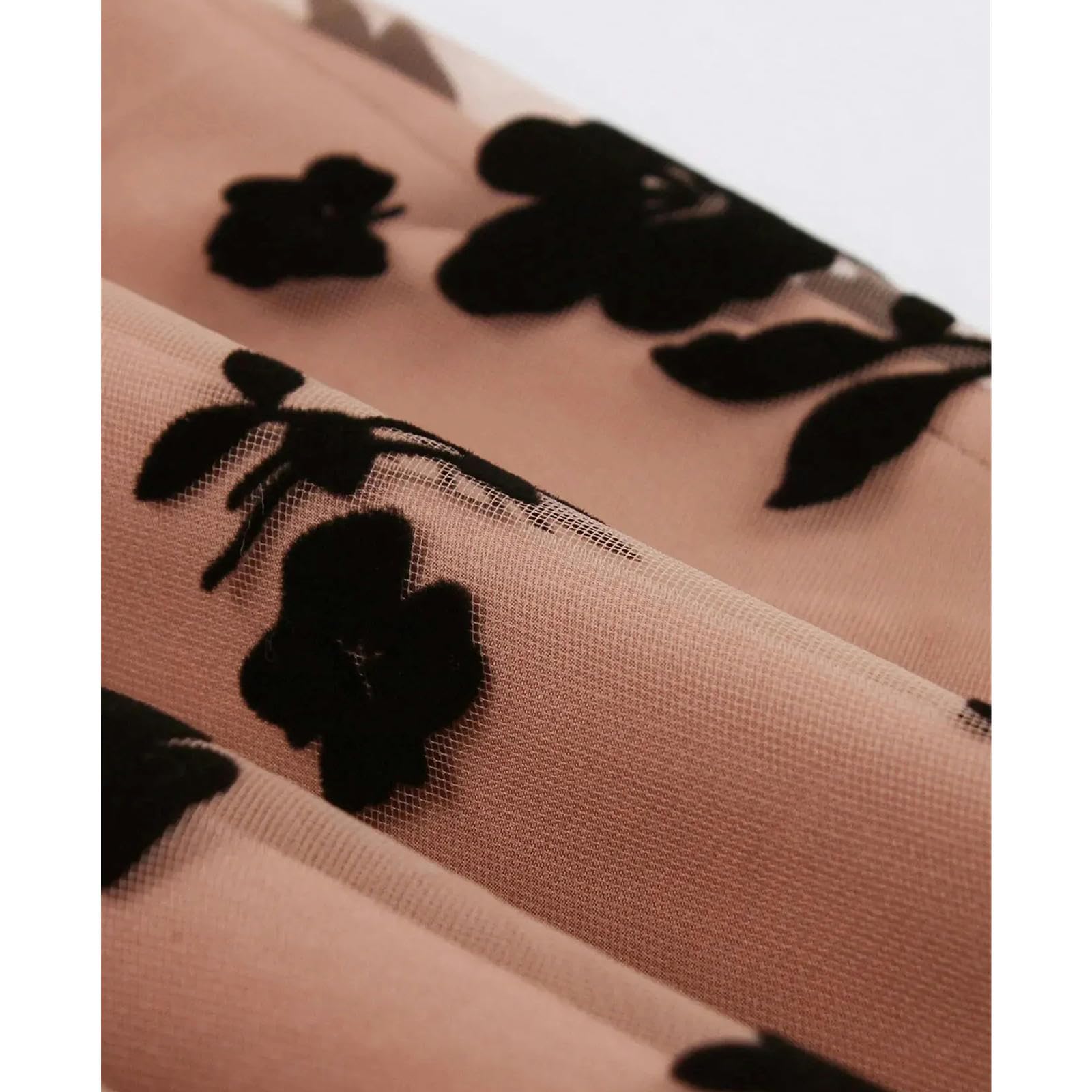 Gonna Lunga Donna Gonna Elastica A-Line Layered Tulle Piegheggiato Abito Lungo Modello Floreale Midi Gonne Vita Alta