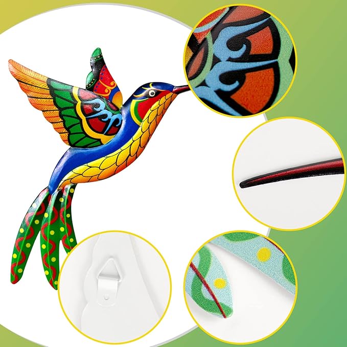 Decoración de Pared de Metal ZYP, Pájaros de Jardín 3D Colgantes miniatura 4