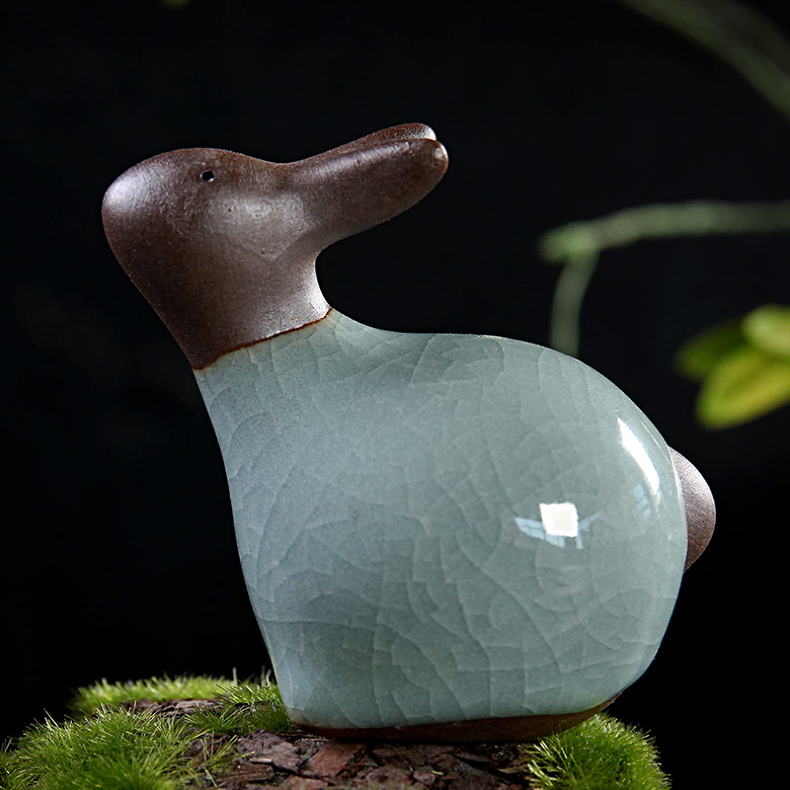 Dytartzx Ceramic Ornament Rabbit Handcrafted Sculpture Garden Animals Arts Decor For Home Office Car Dashboard Gift