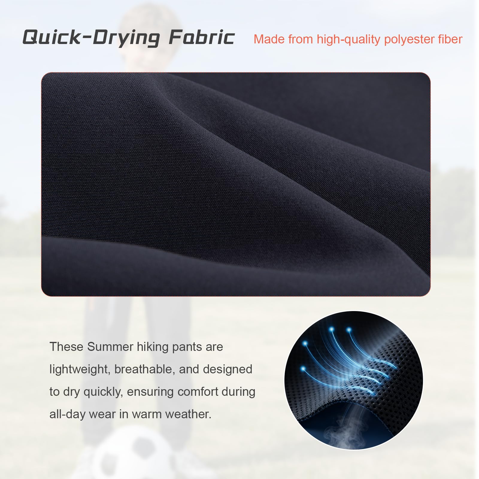 SUKUTU Pantalones 2 en 1 con Cremallera para niños y niñas Senderismo de Verano Convertibles Secado rápido Pantalones Cortos