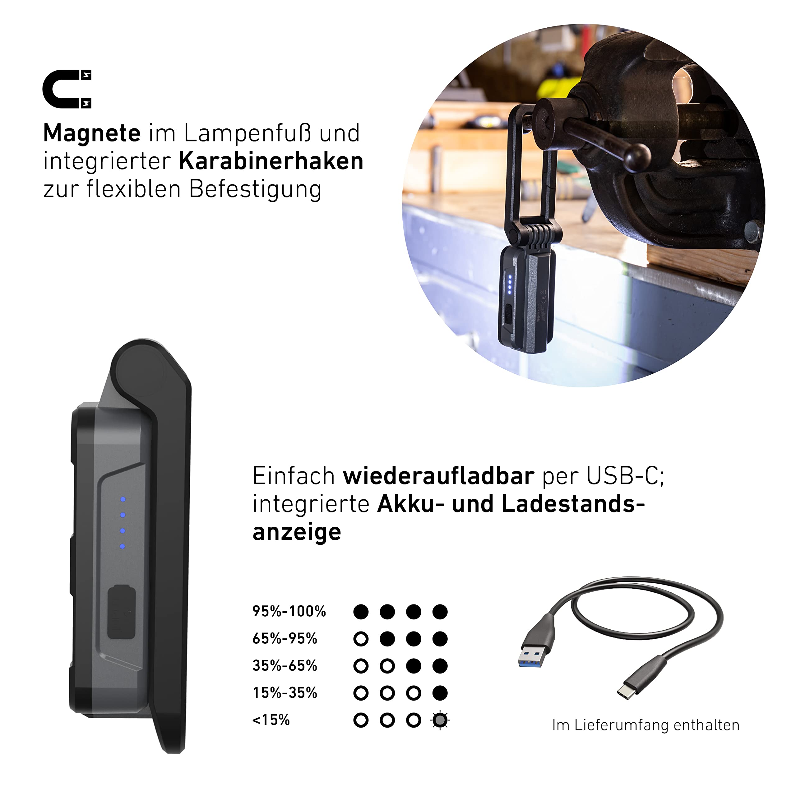 SOLIDLINE Werklamp SAL1R oplaadbaar 450 lm kopen