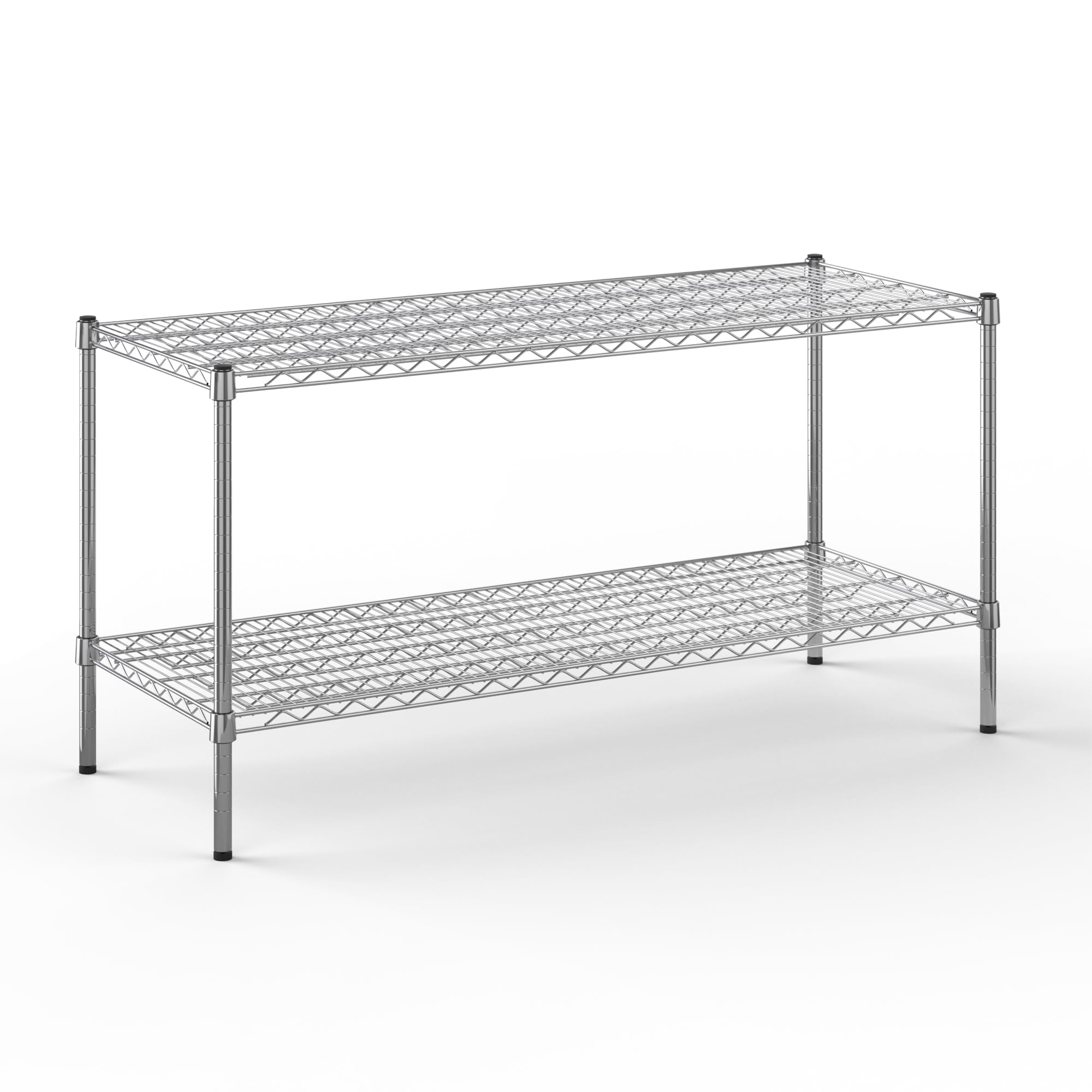 21" Deep x 54" Wide x 27" Height Wire Shelving Kit | 2-Tier | NSF Commercial Storage Rack Unit