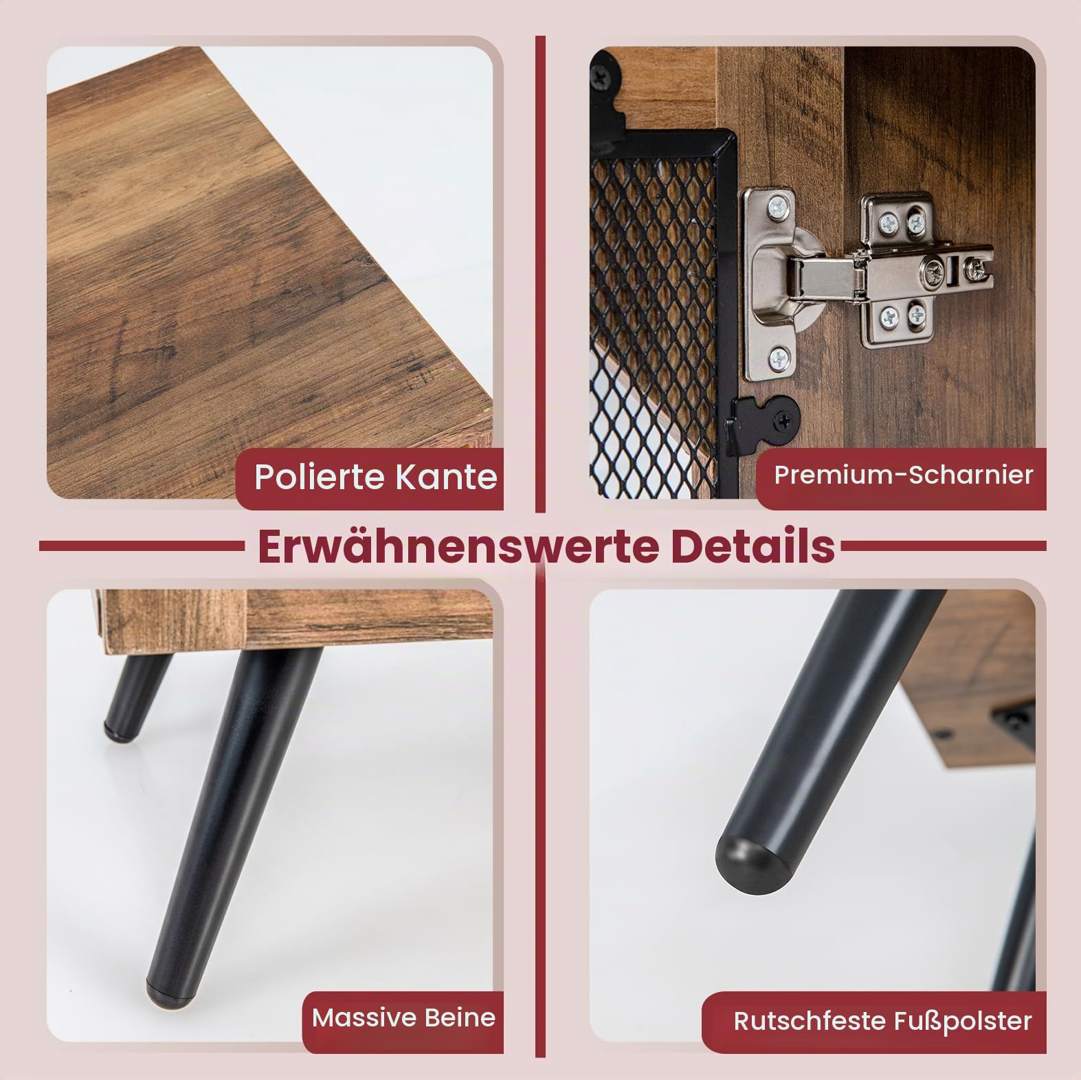 KOMFOTTEU Weinschrank für Küche, Buffetschrank mit herausnehmbarem Flaschenregal und Getränkehalter, Sideboard mit 2 Netztüren und Kippvorrichtung, Wein Schrank für Esszimmer, Wohnzimmer
