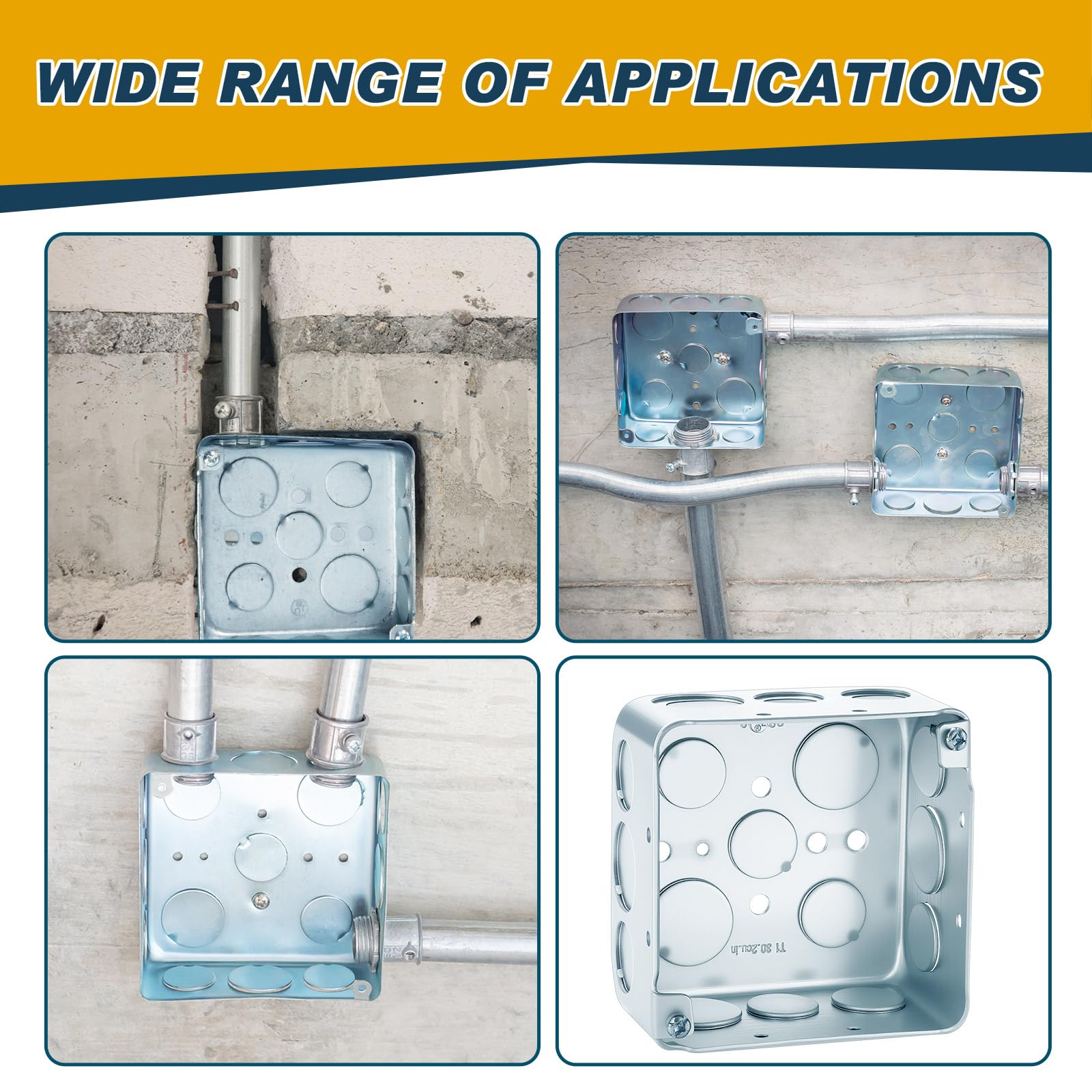 Metal Electrical Boxes - 8 Pack -6