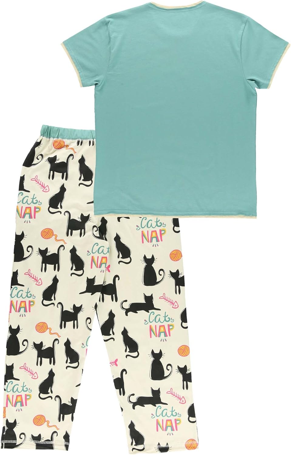 Lazy One Women's Pajama Set, Short Sleeves with Cute Prints, Relaxed Fit, Dog and Cat Prints - Image 5