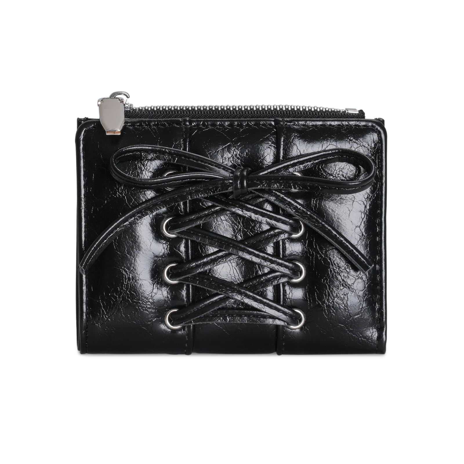 Elnwnnkc Wallet with Card Holder Coin Purse Simple Change Purse Lovely Bows Short PU Leather Wallet for Travel Lovely Bows