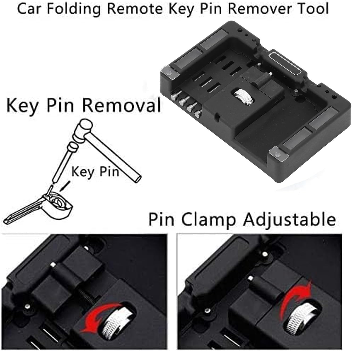 Maxmartt Car Key Pin Removal Tool - Car Folding Remote Key Pin Remover Tool Terminal Removal Tool Kit Car Pin Extractor Remove Pin Depinning Tool Connector Pin Removal Tool Pin Pusher Tool