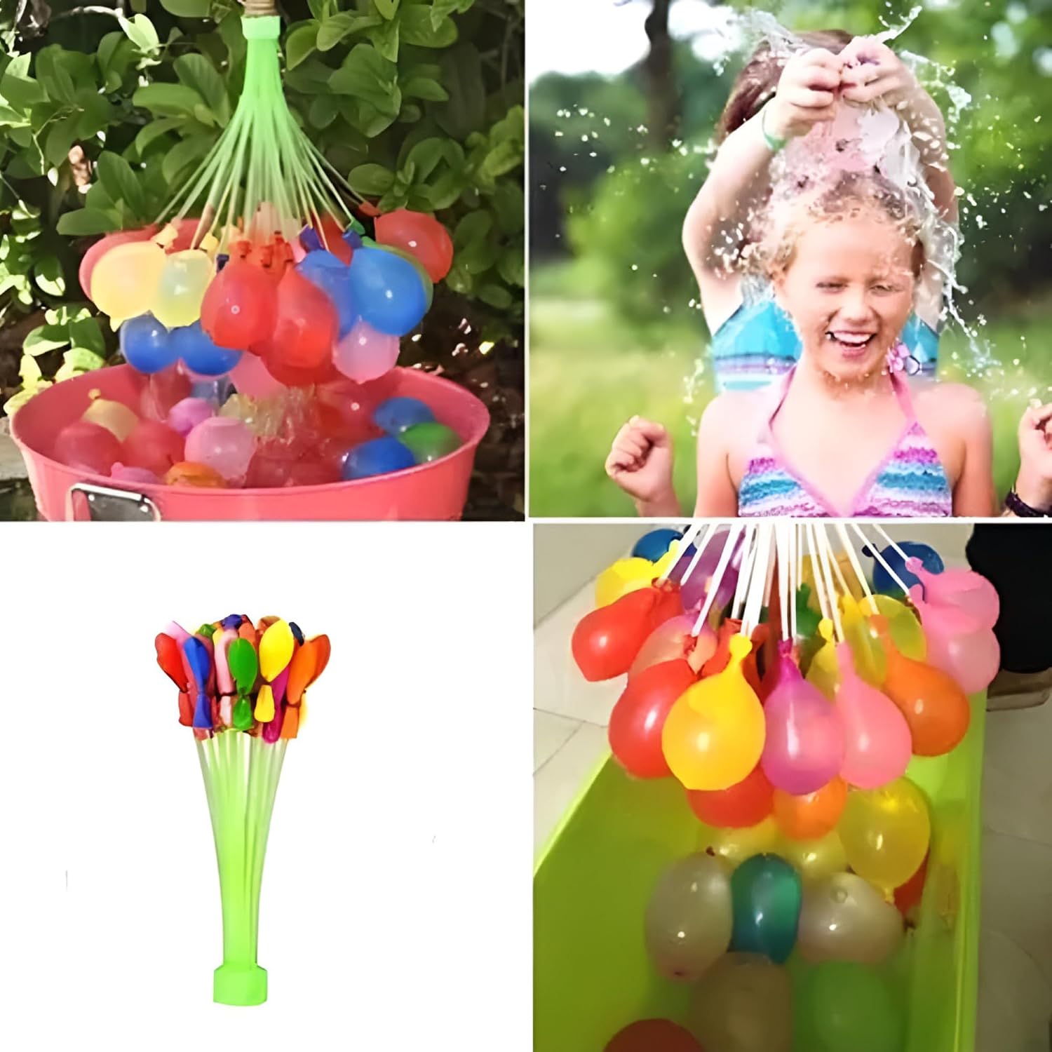 Kit 444 Bexigas de Água Coloridas Water Balloons para Brincadeiras ao Ar Livre Piscina e Verão Kit 444 Bexigas de Água Coloridas Water Balloons para Brincadeiras ao Ar Livre Piscina e Verão