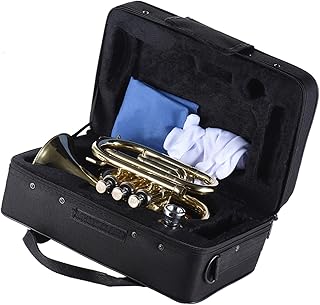 Student Brass Trumpet Professional Pocket Trumpet Tone Flat B Bb Brass Wind Instrument With Mouthpiece