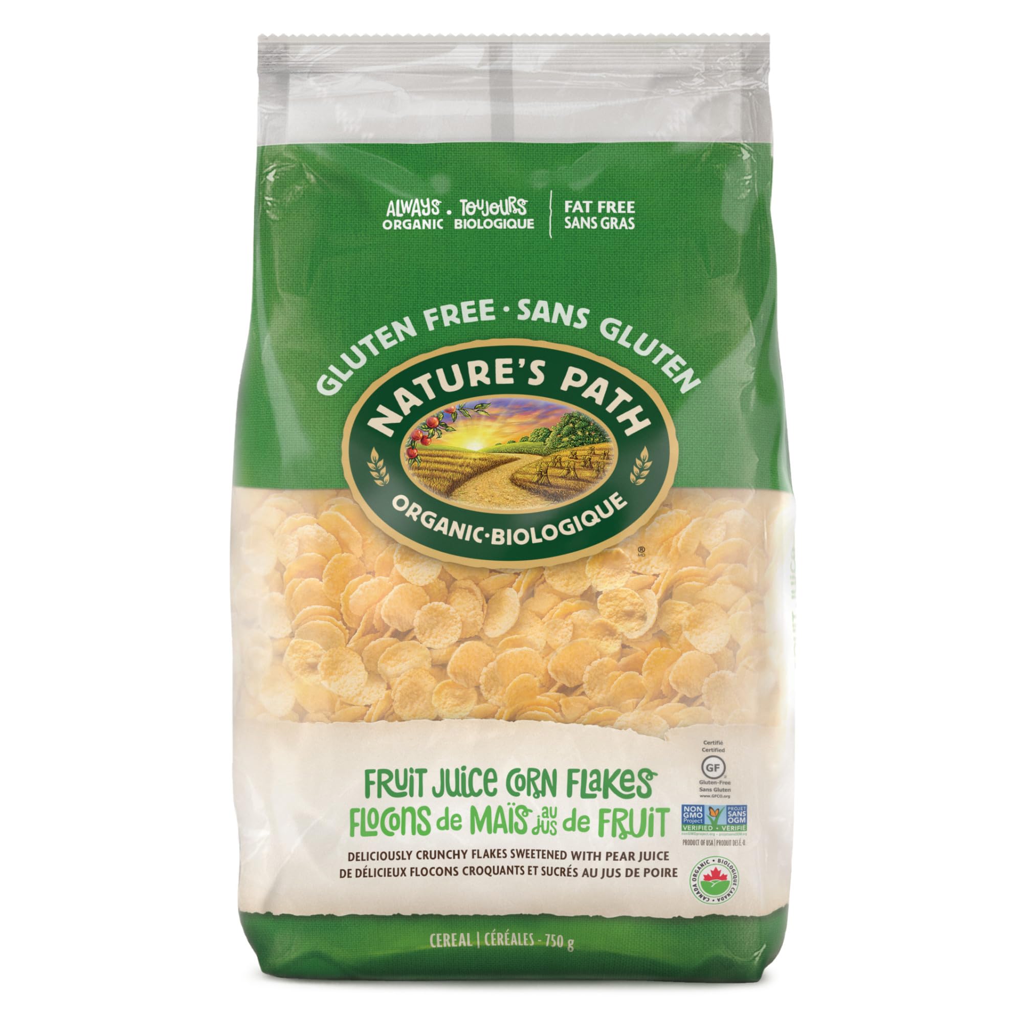 Natures Path Organic Corn Flakes Cereal - Fruit Juice Sweetened - Case Of 6 - 264 Oz(D0102H5Wurt)