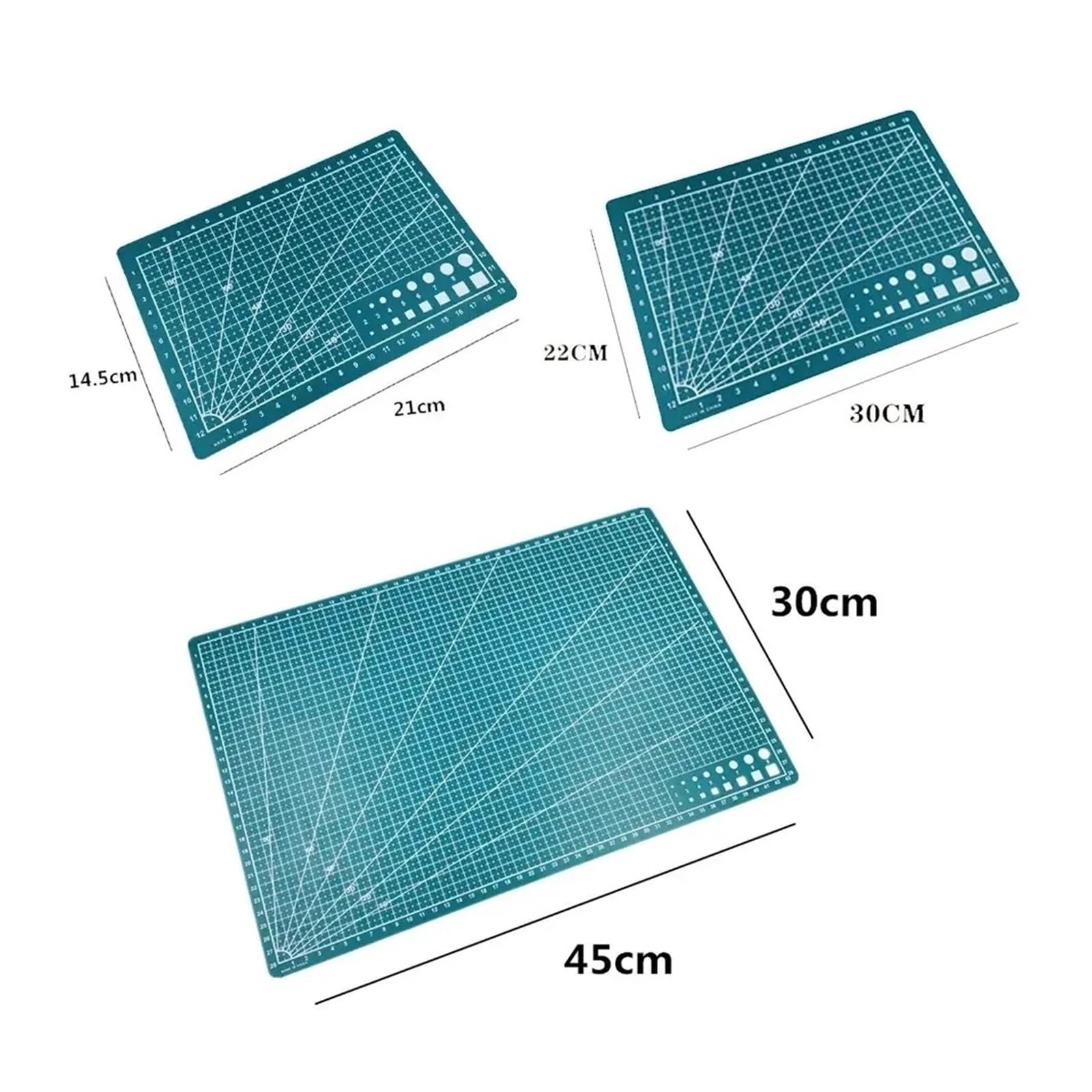 Schneidematte Selbstheilend A3 A4 A5 PP Cutting Mat Workbench Patchwork Cut Pad Sewing Manual DIY Knife Engraving Leather Cutter Board Single Side Underlay(Green A3)