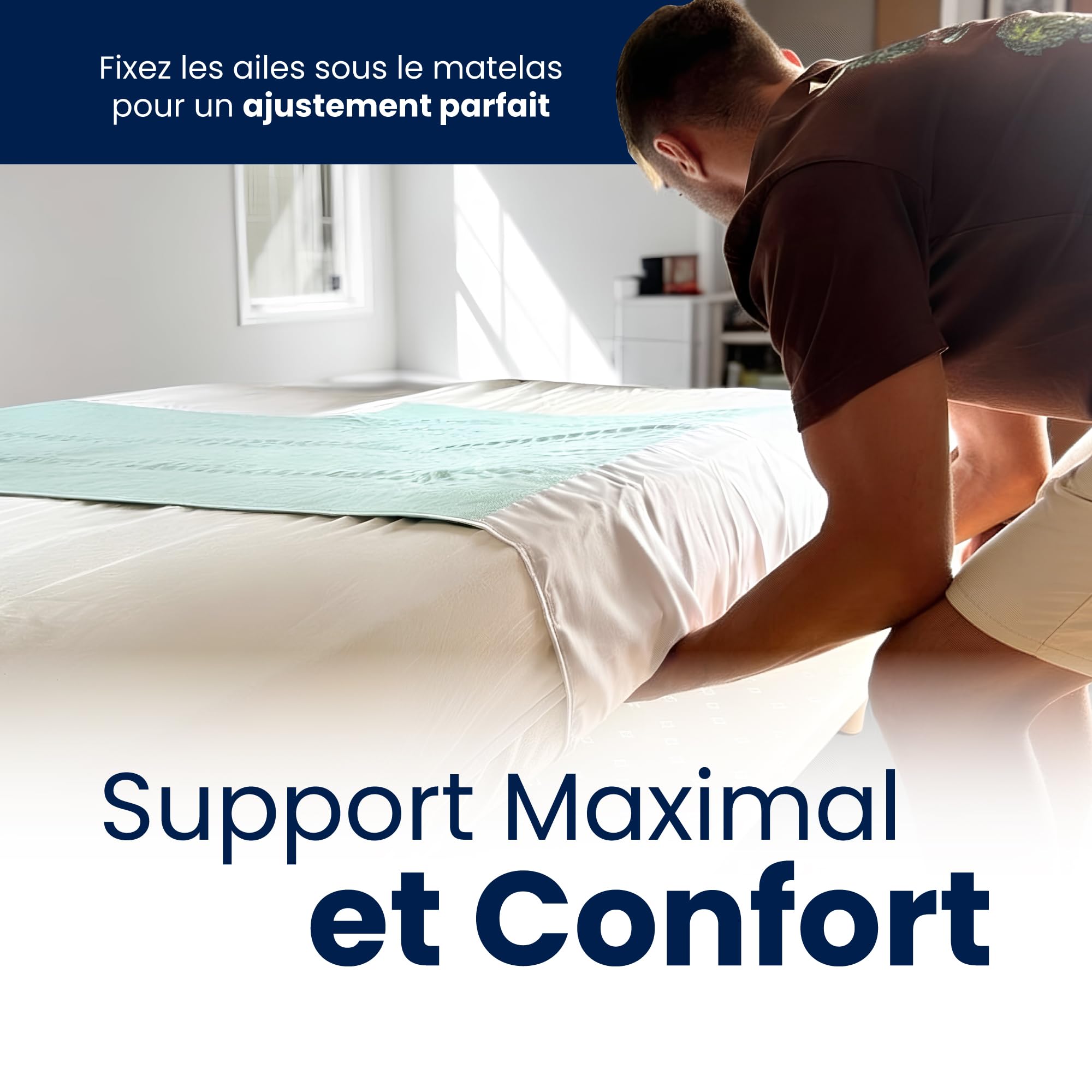 Alèse Lit Adulte Bébé Protection Matelas Imperméable Lavable Pipi Stop Tapis à Langer Jetable Alèse avec ailettes Protection Lit Absorbante 140x90 Pack 1