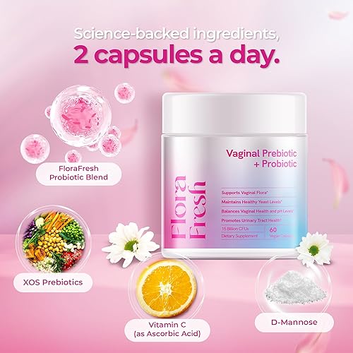 Miniatura 3 de Probióticos vaginales para mujeres para la salud vaginigal, prebióticos + probióticos, 15 mil millones de UFC, 60 cápsulas, clínicamente probados