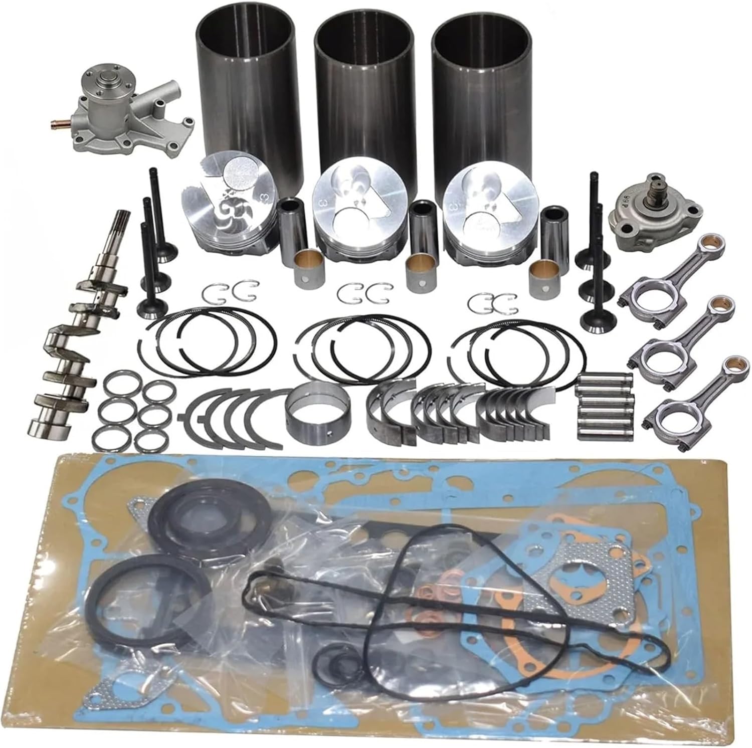 D722 Overhaul Rebuild Kit&Crankshaft&Con Rod&Water Pump&Oil Pump For Engine K008 Excavator