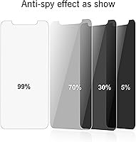 Vista 6 de Ailun Protector de pantalla de privacidad para iPhone 11 Pro/iPhone Xs/iPhone X [5.8 pulgadas], paquete de 2 fundas antiespía y protección privada
