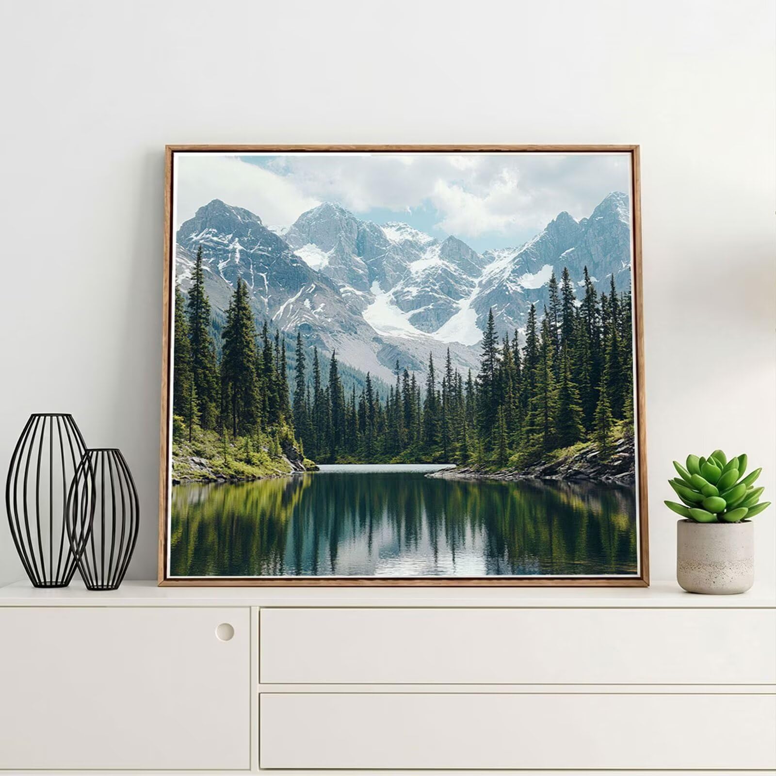 Diamond Painting Adulti, Foresta Diamond Painting Kit Completo, 5D Pittura Diamante Bambini Attività Manuale Creativa e Idea Regalo, Diamantini Crystal Art Tela Fai Da Te Kit 70x70cm Montagna FX#1102