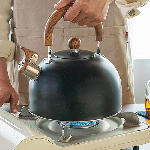 Miniatura 7 de Hervidor de té con silbido, hervidor de té silbante de 3 litros para inducción gasSS, hervidor de acero inoxidable para el hogar para agua hirviendo