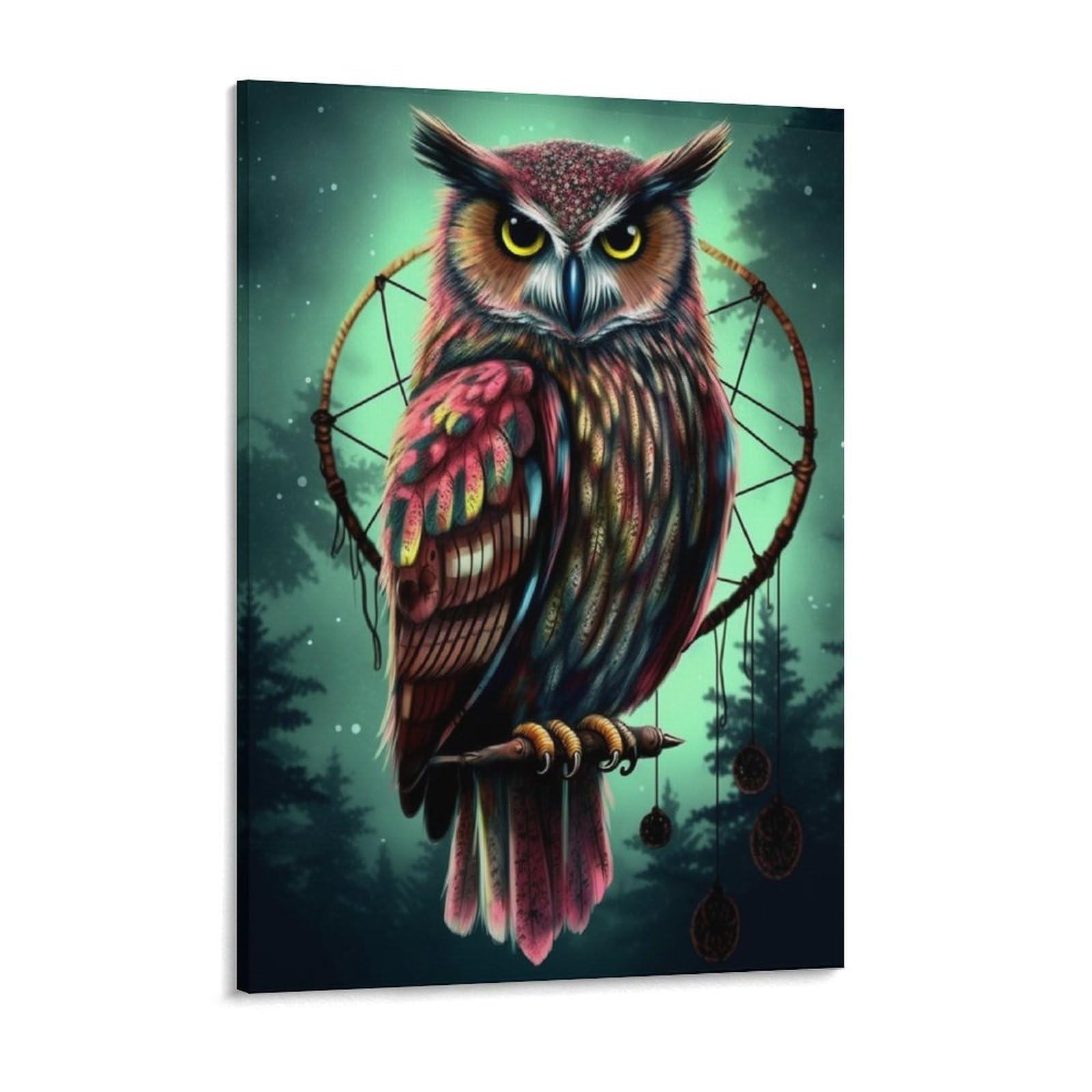 NTVOWPZO Owl Canvas Wall Art for Bedroom 18x24inch Canvas Prints Artwork for Walls Modern Picture Artwork Painting for Living Room Aesthetic Wall Paintings for Bathroom Kitchen Office Decor
